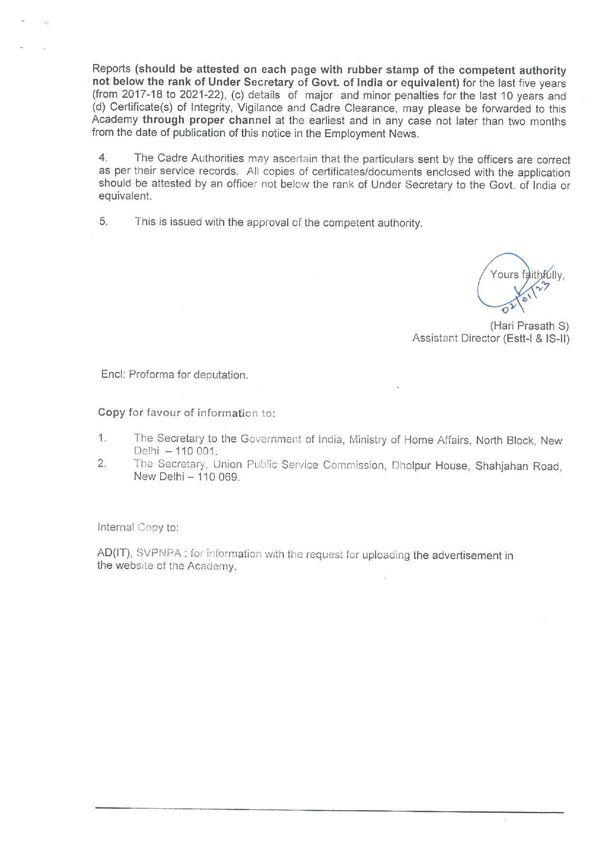 Sardar Vallabhbhai Patel National Police Academy (SVPNPA) Invites Application for Veterinary Officer Recruitment 2023 - Page 2