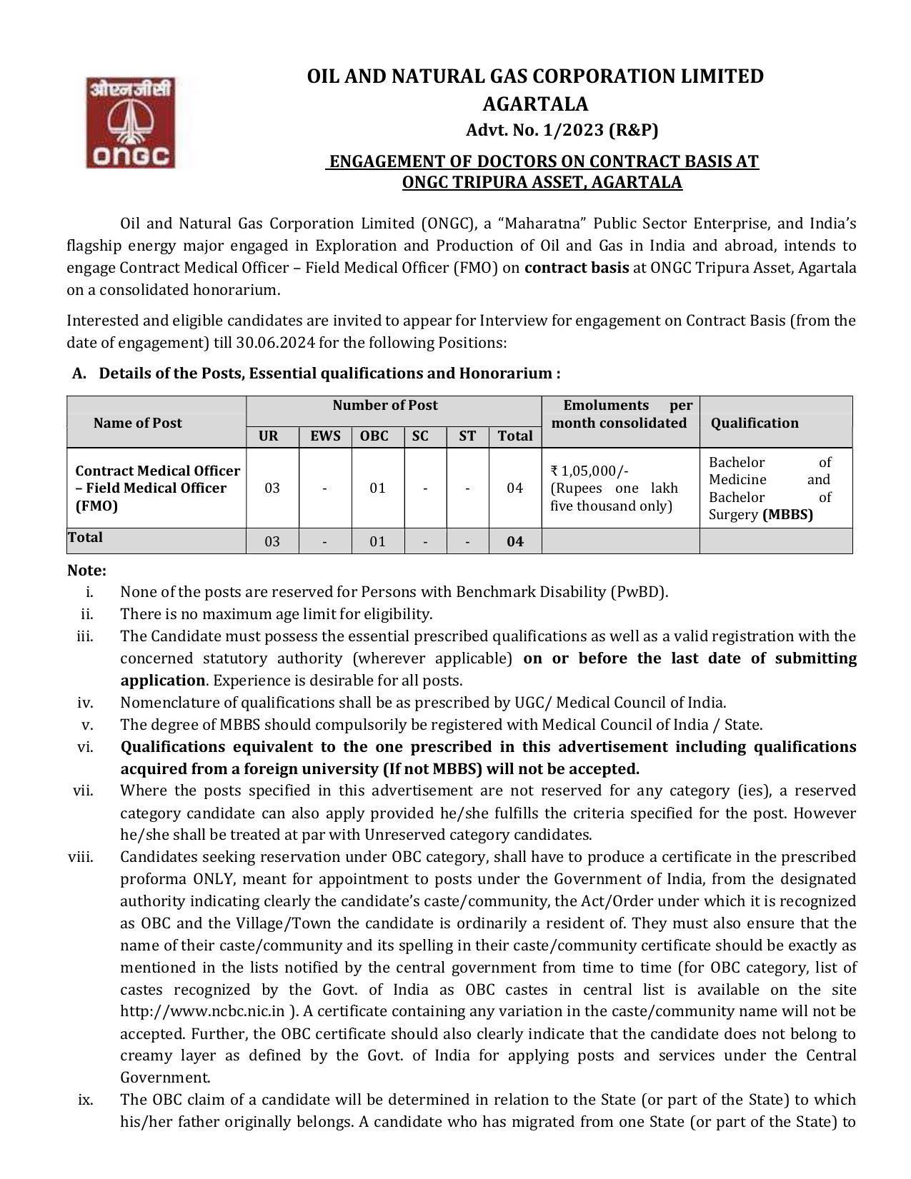 ONGC Invites Application for Contract Medical Officer Recruitment 2023 - Page 3