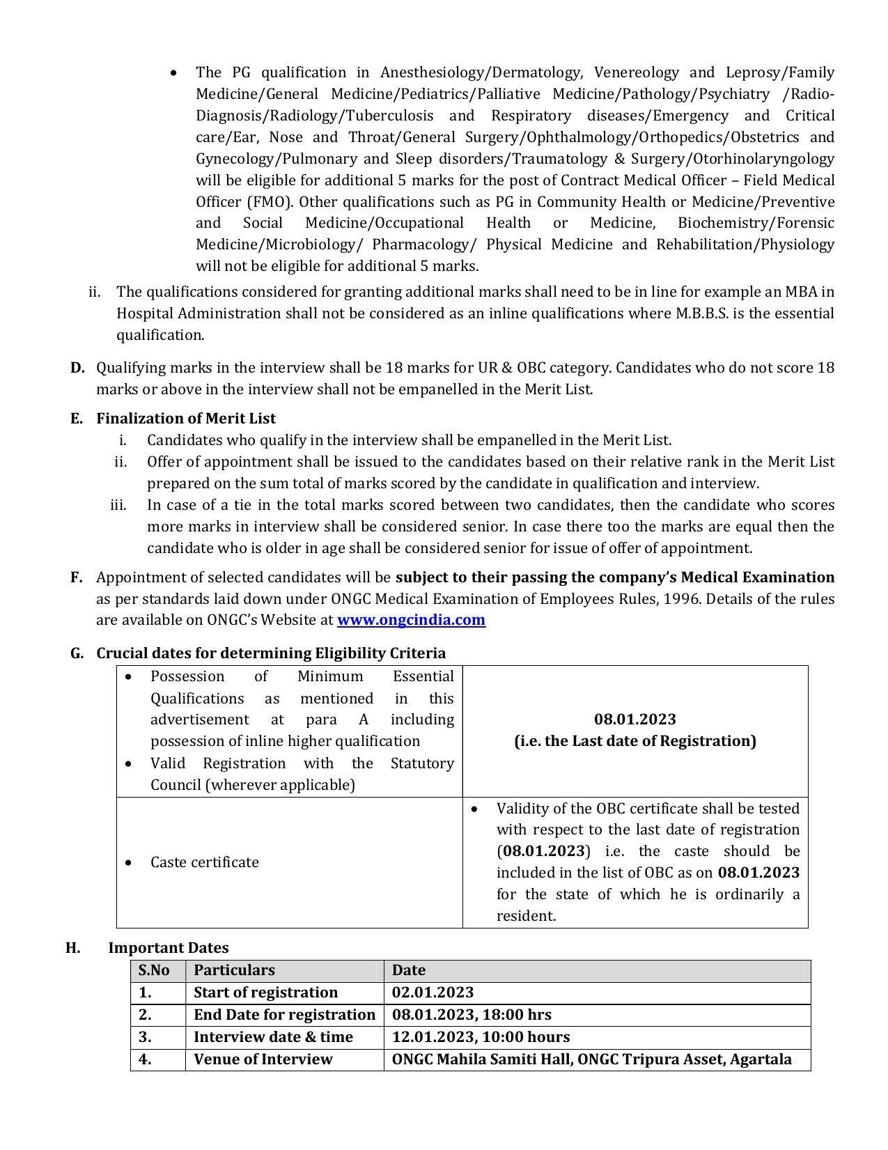 ONGC Invites Application for Contract Medical Officer Recruitment 2023 - Page 2