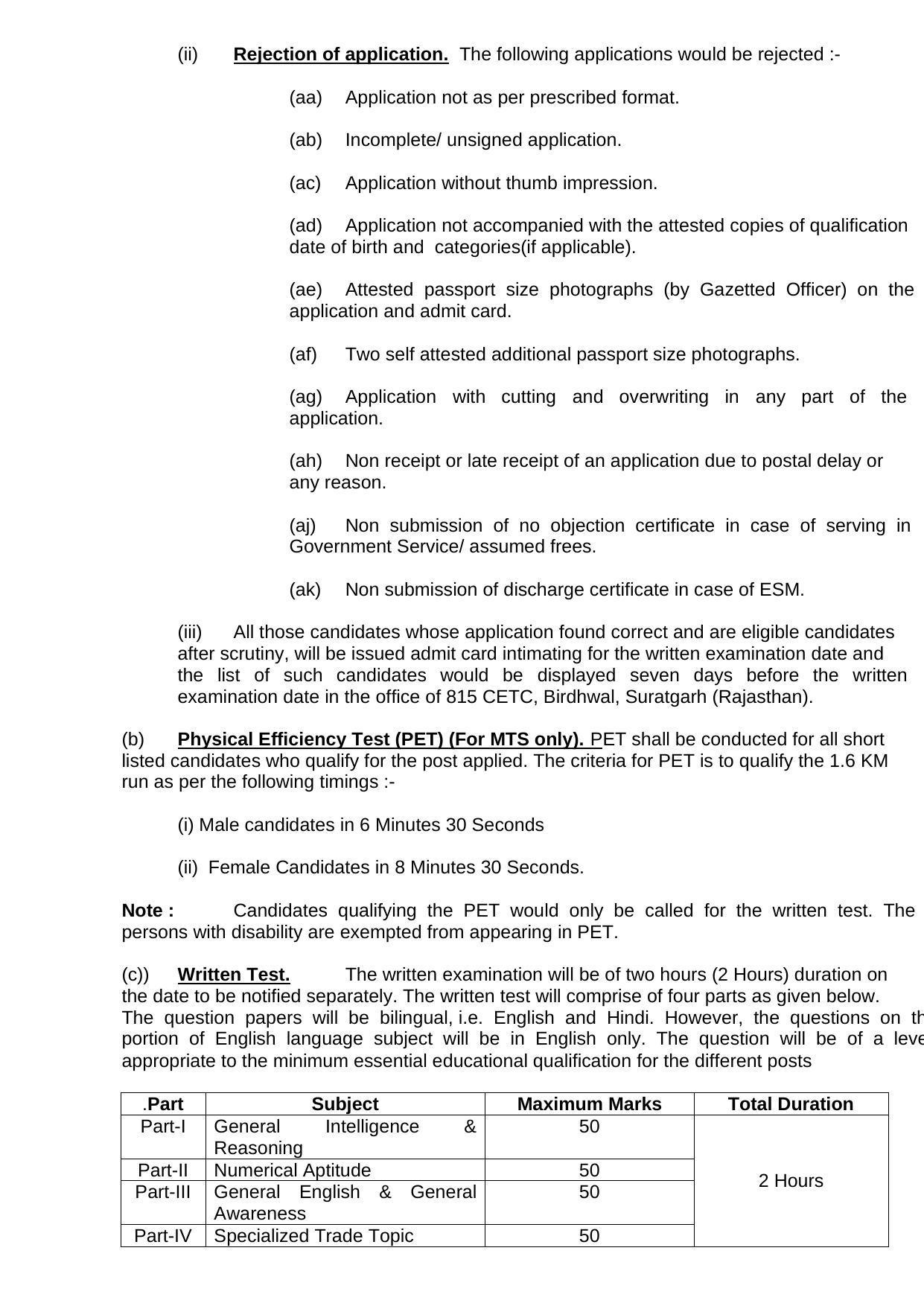 815 Combat Engineering Training Camp Group-C Recruitment 2022 - Page 2