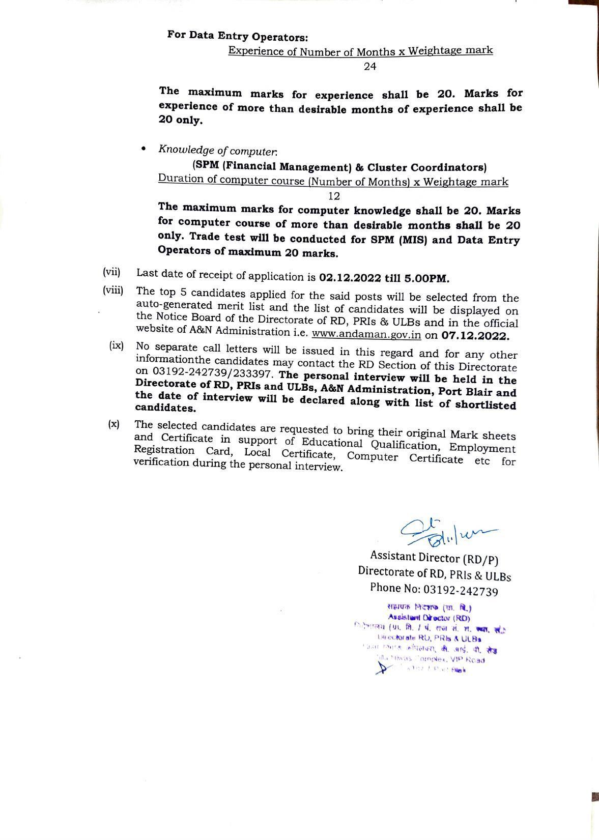 Andaman & Nicobar Administration Invites Application for 5 State Project Manager, Cluster Coordinator, More Vacancies Recruitment 2022 - Page 9