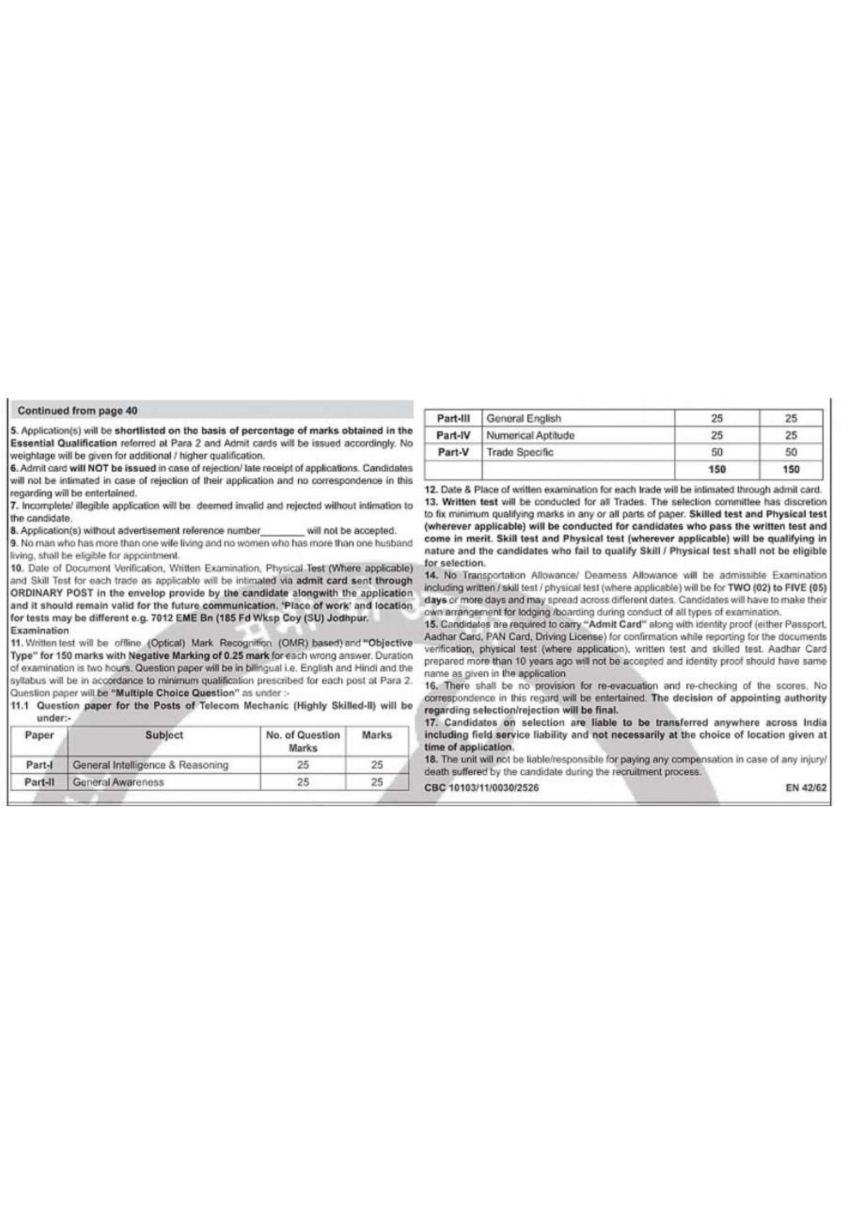 Indian Army DG EME Recruitment 2026 – Apply Offline for 6 Barber, Tradesman Mate & Other Posts - Page 13