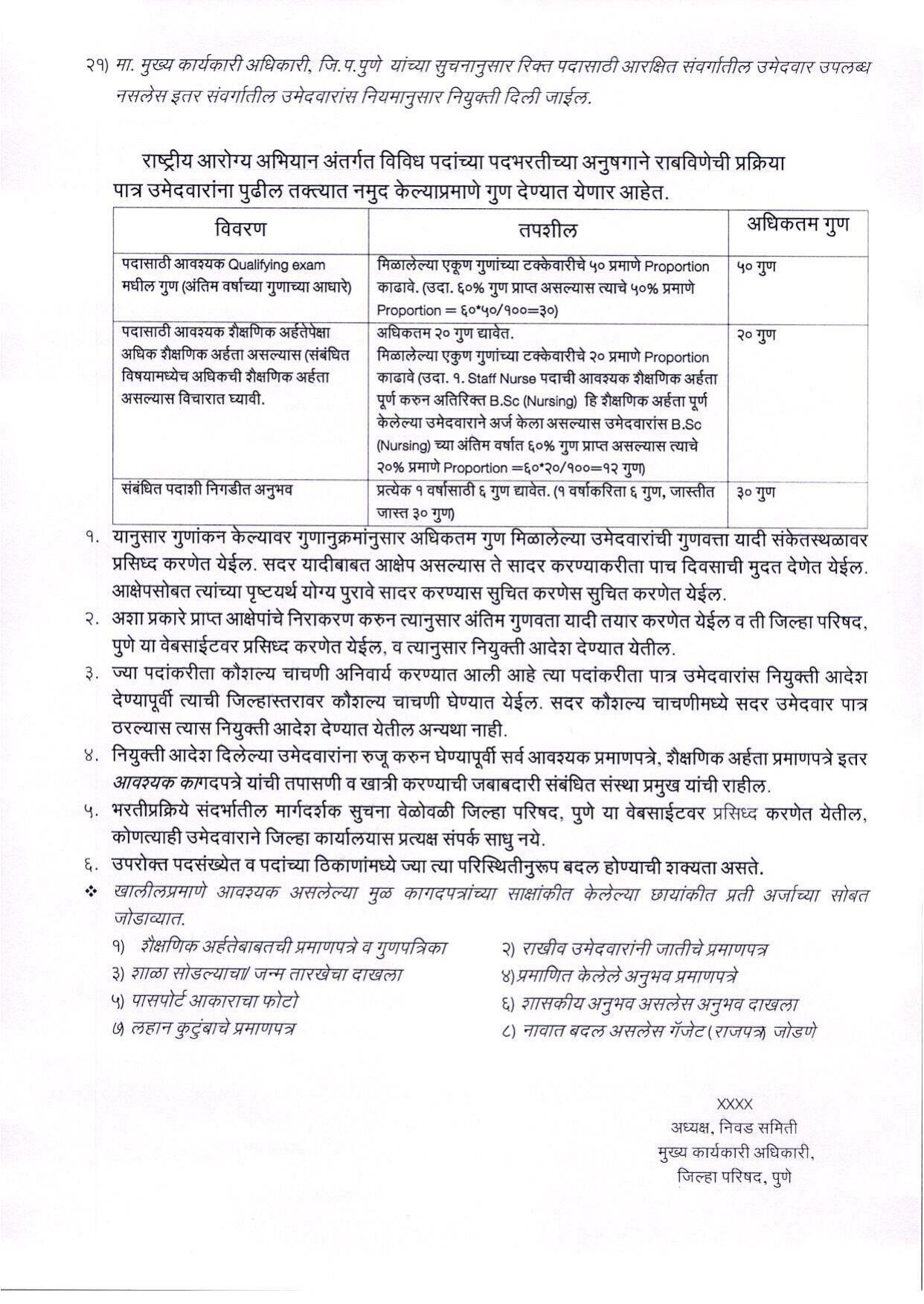 NHM Pune Staff Nurse, ANM and Various Posts Recruitment 2023 - Page 6