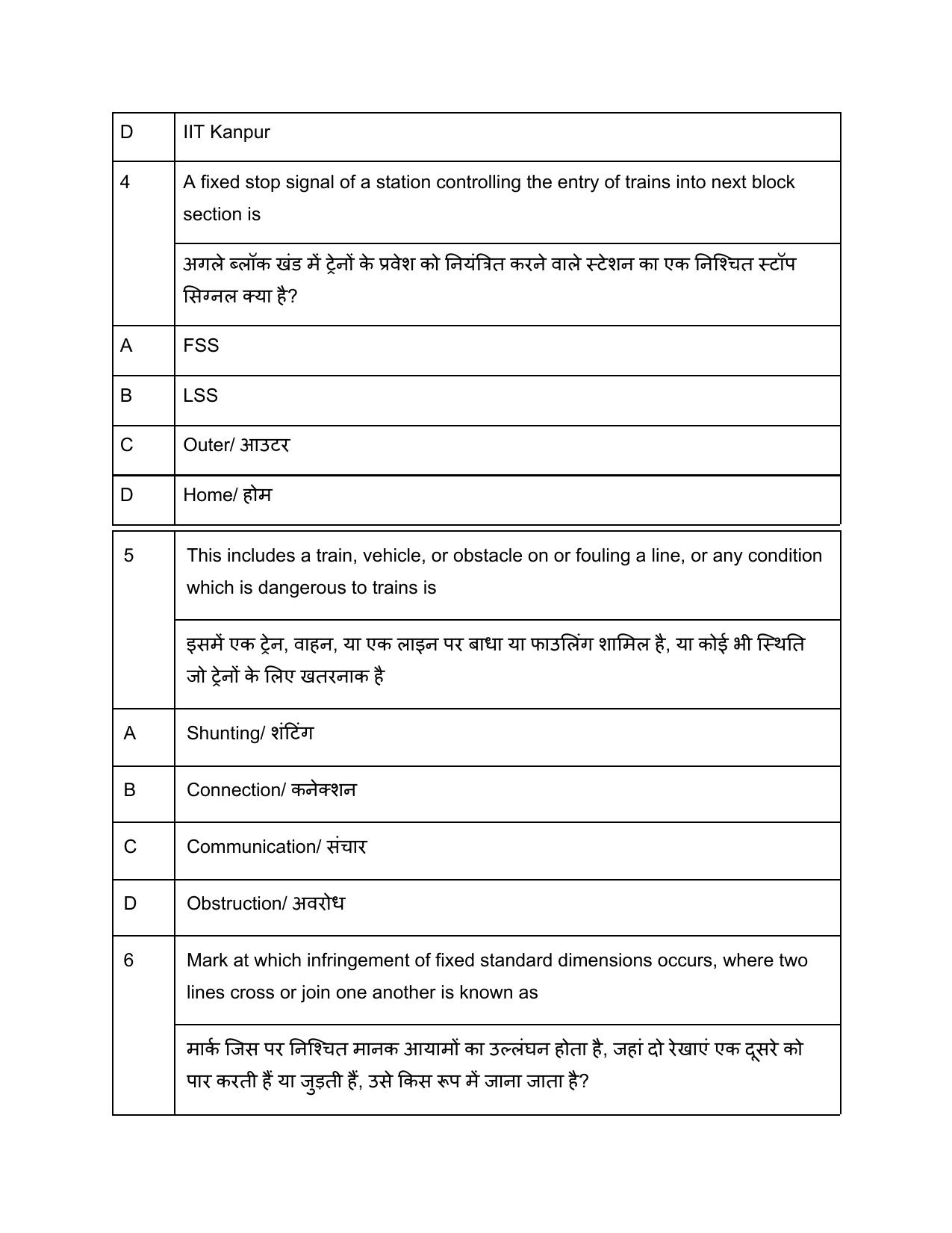 South Western Railway G and Senior Instructor Level 7 (Shift-1) Question Paper - Page 3
