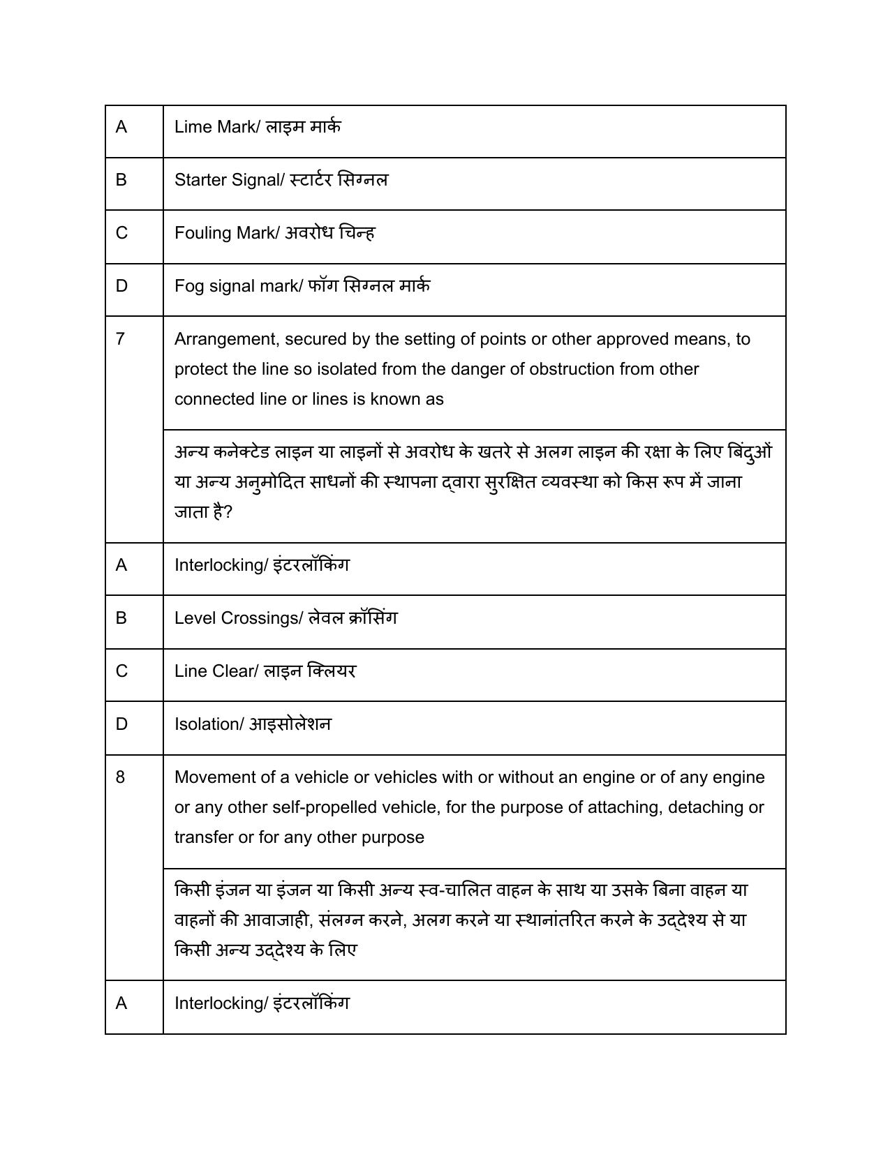 South Western Railway G and Senior Instructor Level 7 (Shift-1) Question Paper - Page 4