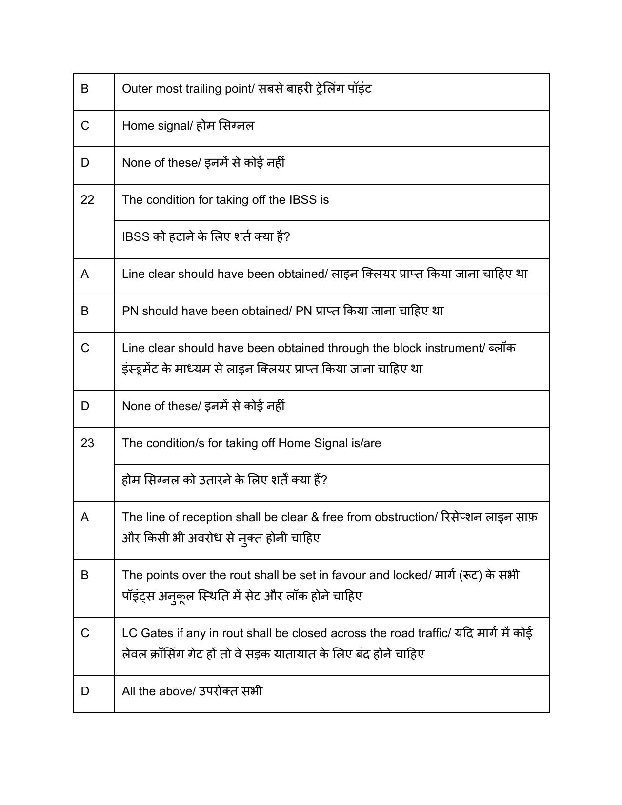 South Western Railway G and Senior Instructor Level 7 (Shift-1) Question Paper - Page 10