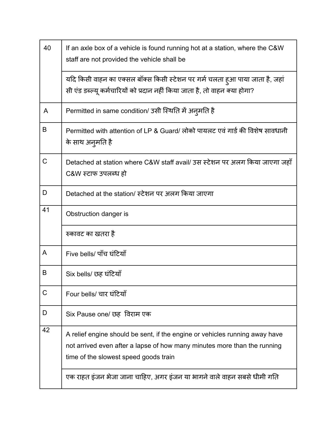 South Western Railway G and Senior Instructor Level 7 (Shift-1) Question Paper - Page 17