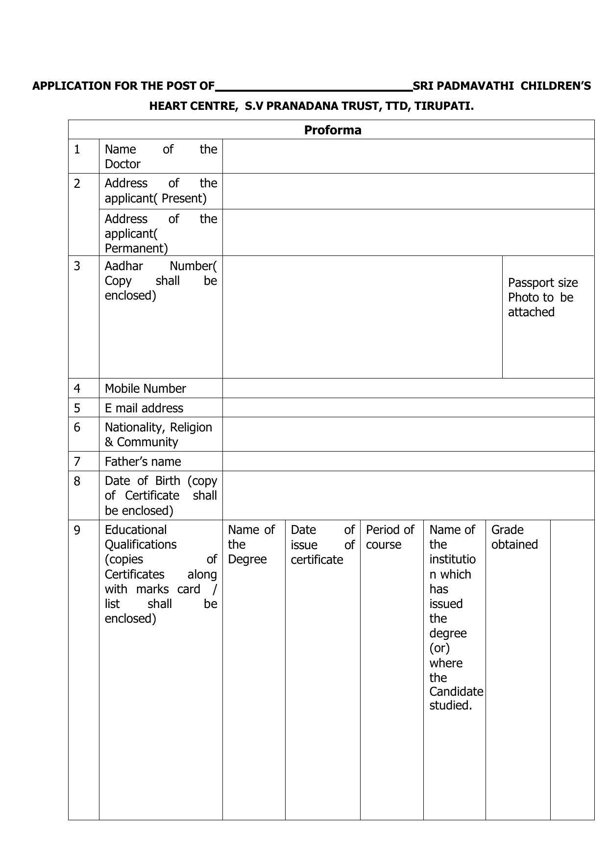 Tirumala Tirupati Devasthanams Invites Application for Paediatrician, Paediatric Cardiac Anaesthetist Recruitment 2022 - Page 5