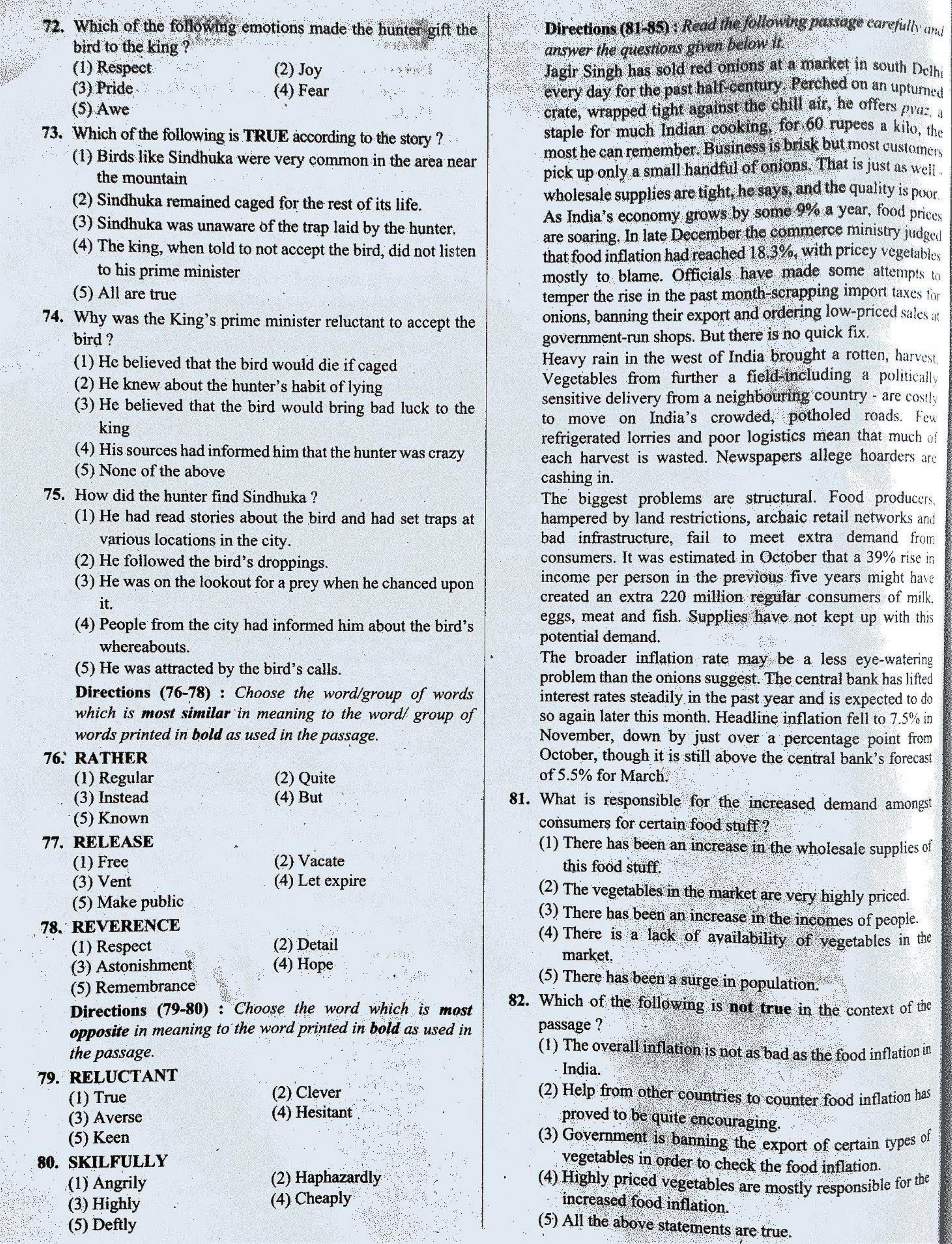 IBPS SO Old Previous Paper - Page 7
