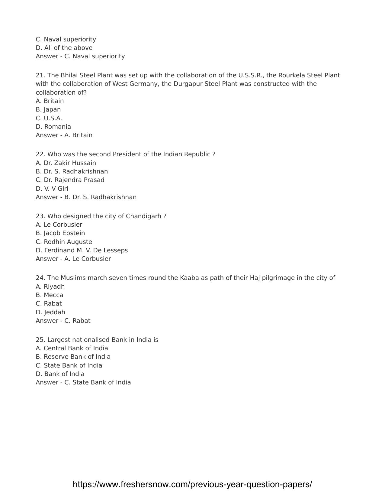 JKSSB Question Papers PDF for General Knowledge - Page 4