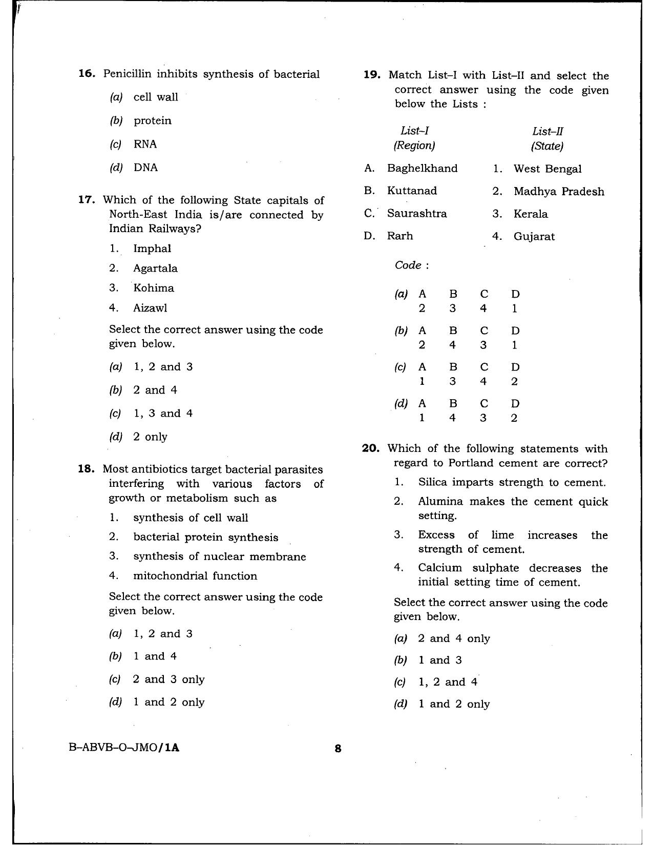 HPSSSB Fitter Model Papers: General Knowledge - Page 8
