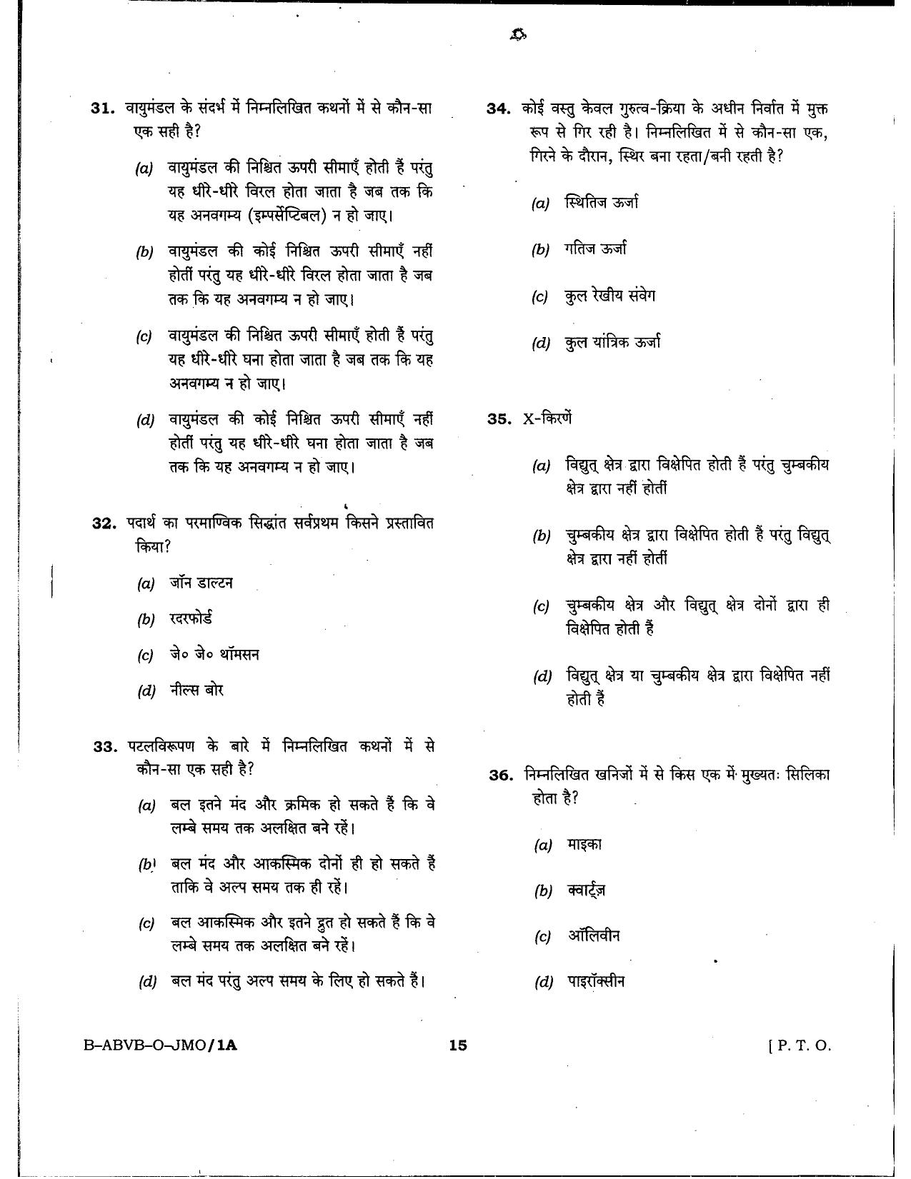HPSSSB Fitter Model Papers: General Knowledge - Page 15