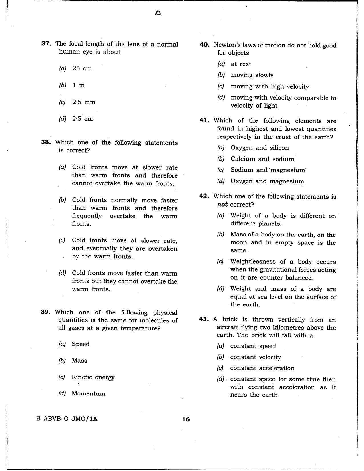 HPSSSB Fitter Model Papers: General Knowledge - Page 16
