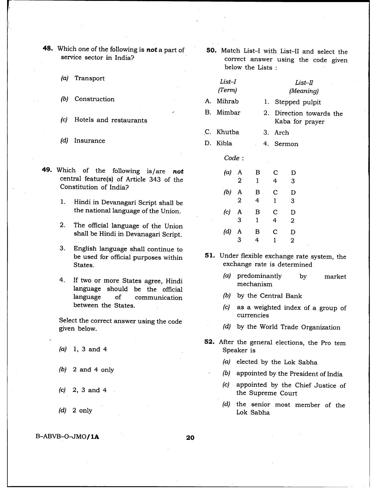 HPSSSB Fitter Model Papers: General Knowledge - Page 20