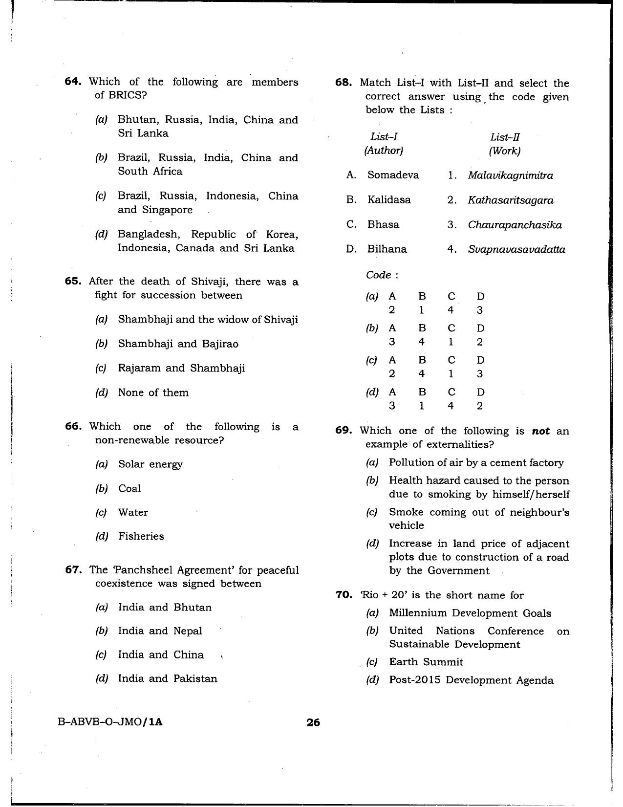 HPSSSB Fitter Model Papers: General Knowledge - Page 26
