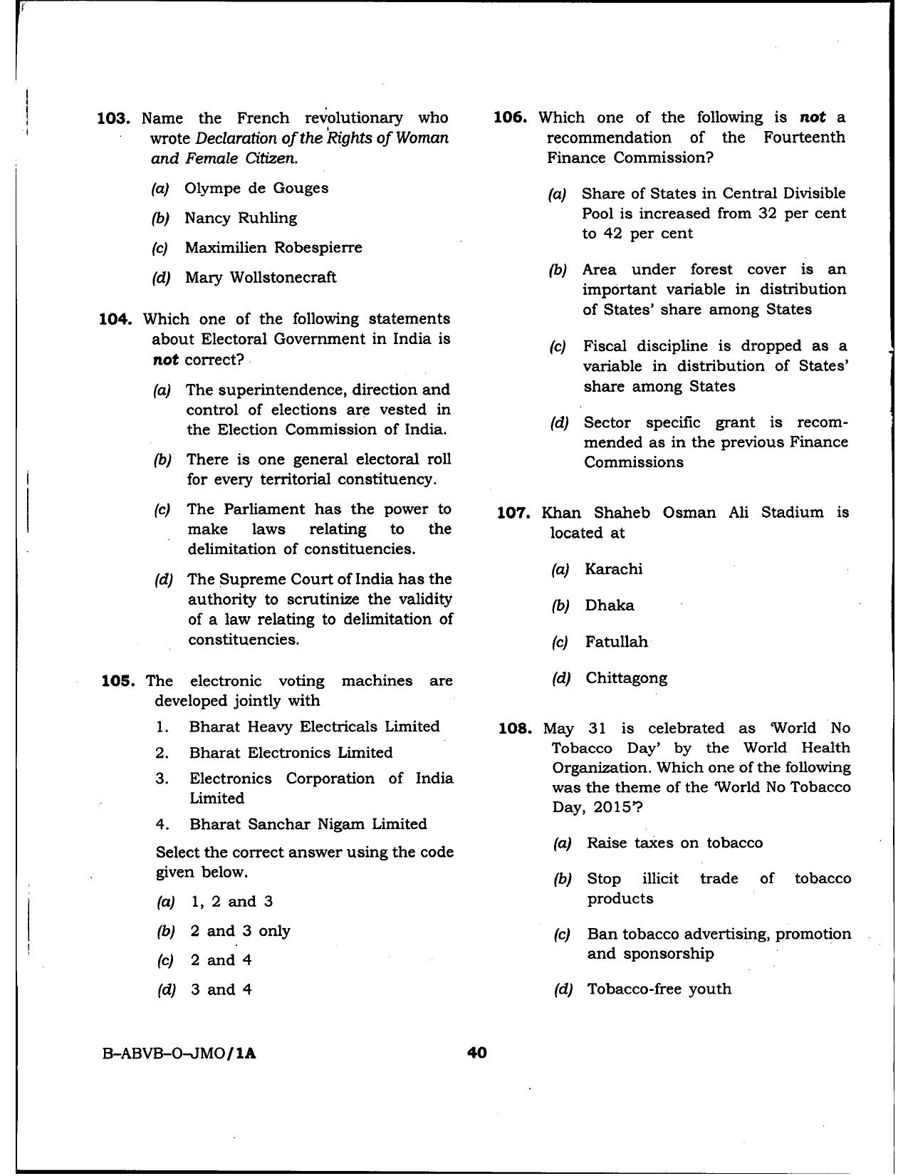 HPSSSB Fitter Model Papers: General Knowledge - Page 40
