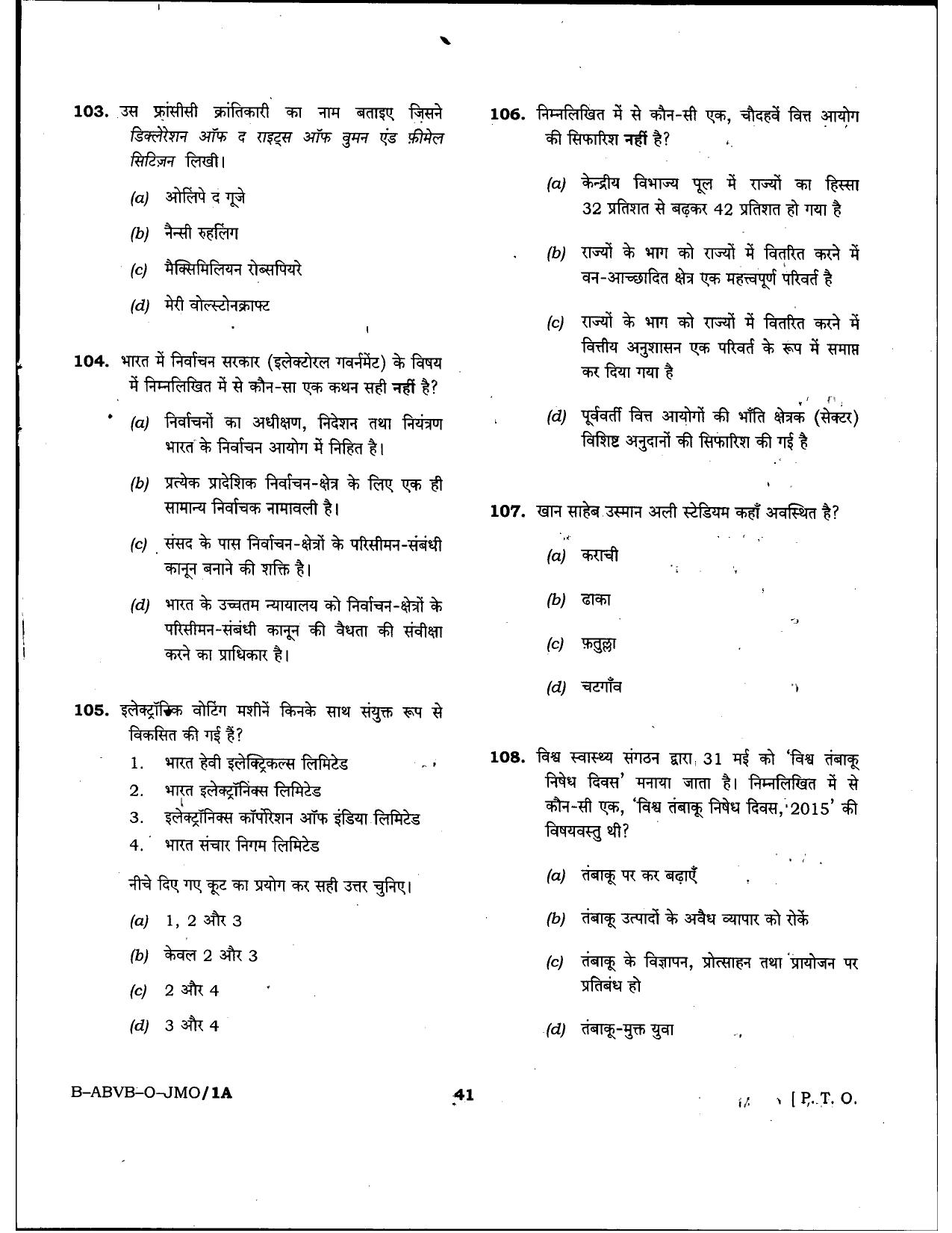 HPSSSB Fitter Model Papers: General Knowledge - Page 41