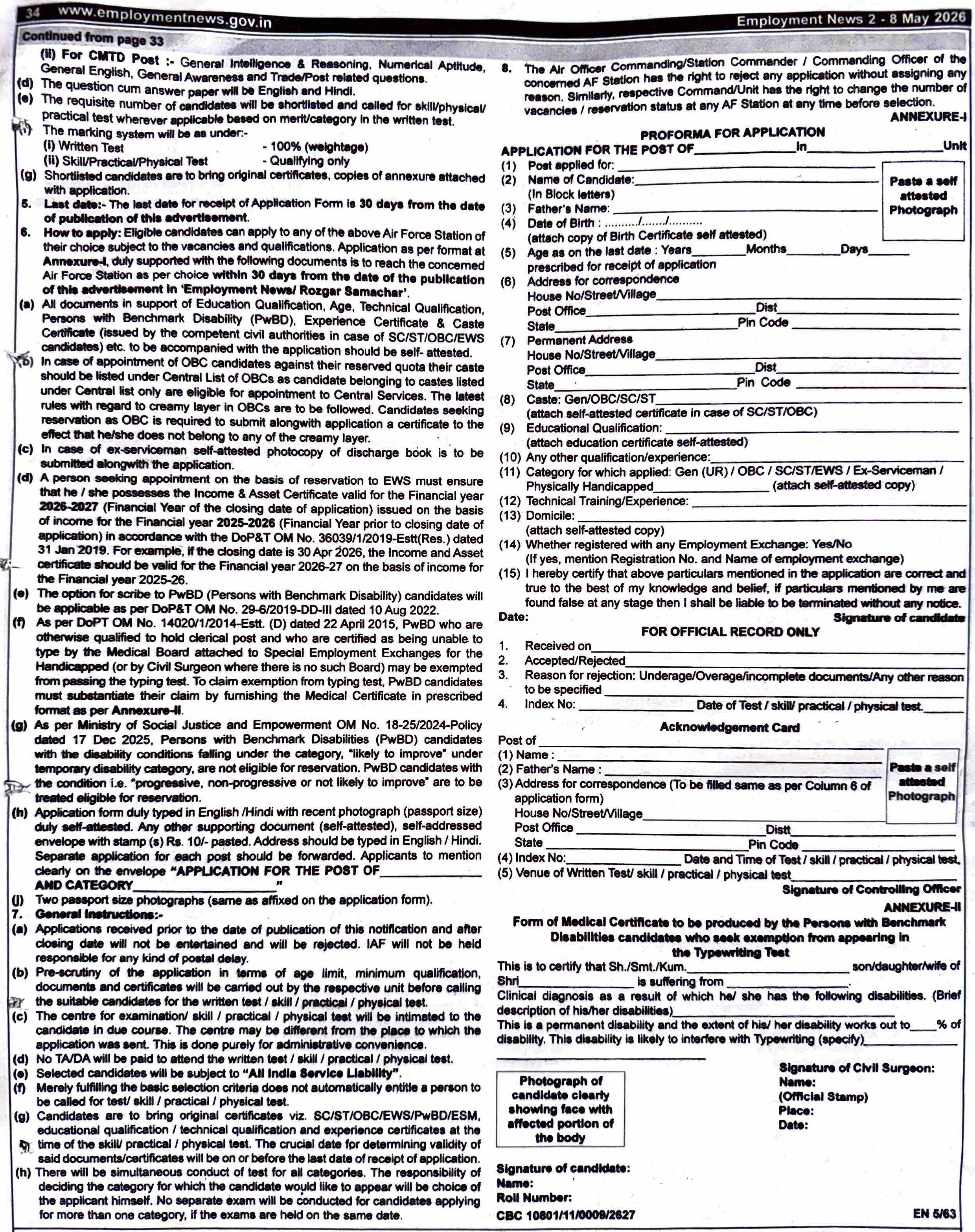 IAF Group C Civilian Posts Recruitment 2026: Notification Out for LDC, Hindi Typist & Driver Posts - Page 3