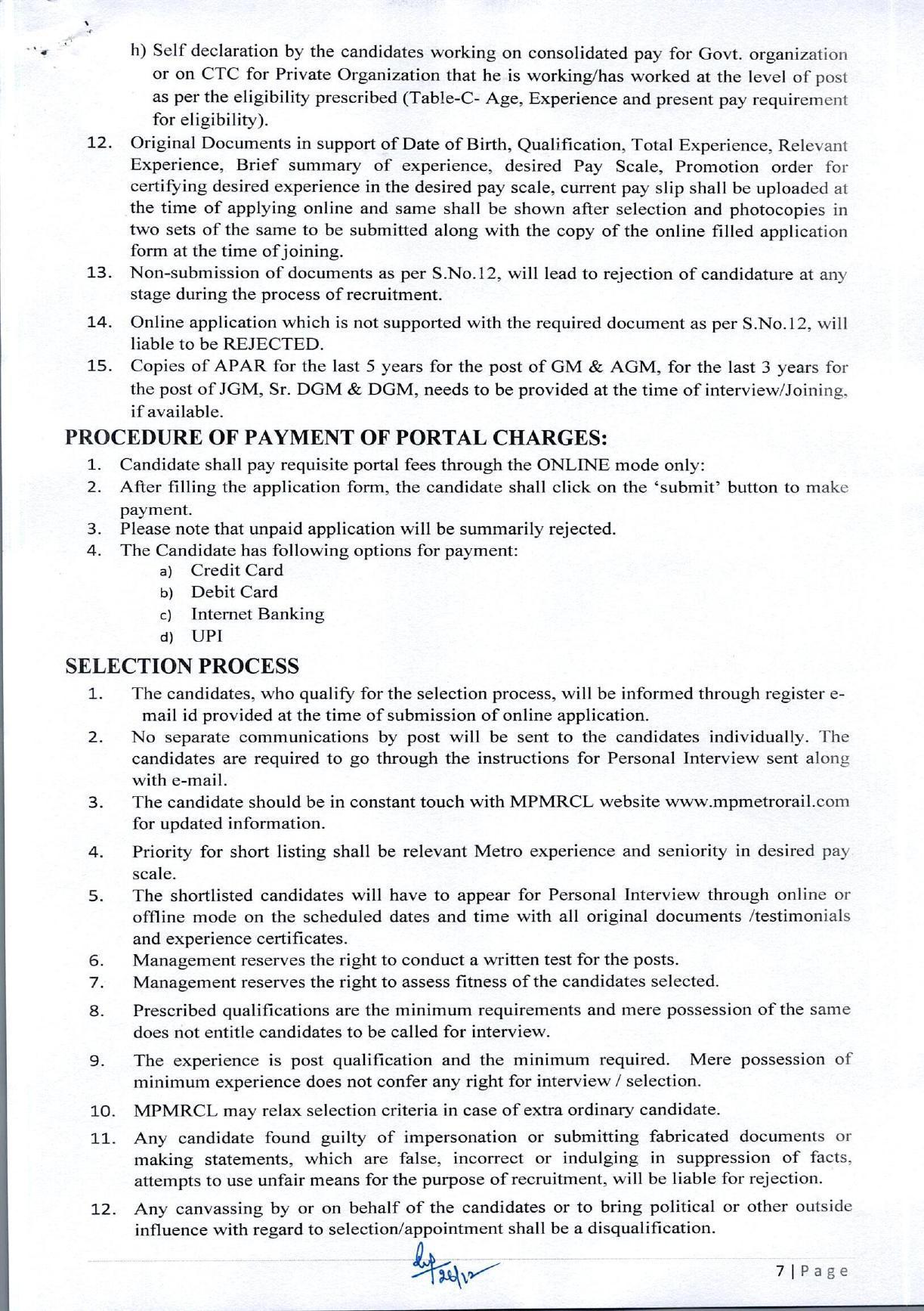 MPMRCL Invites Application for Deputy General Manager, General Manager Recruitment 2023 - Page 7