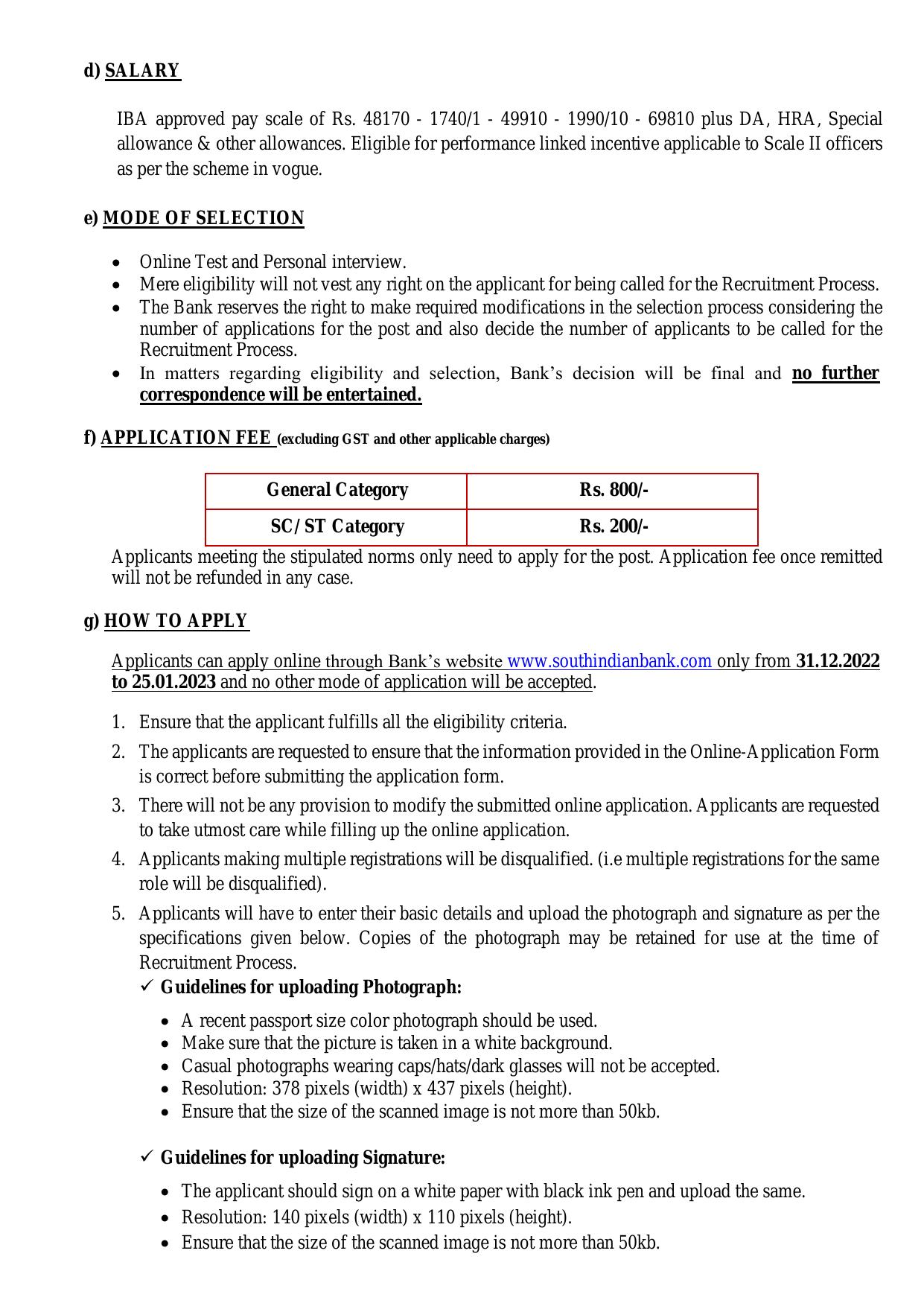 South Indian Bank (SIB) Invites Application for Probationary Manager Recruitment 2023 - Page 1