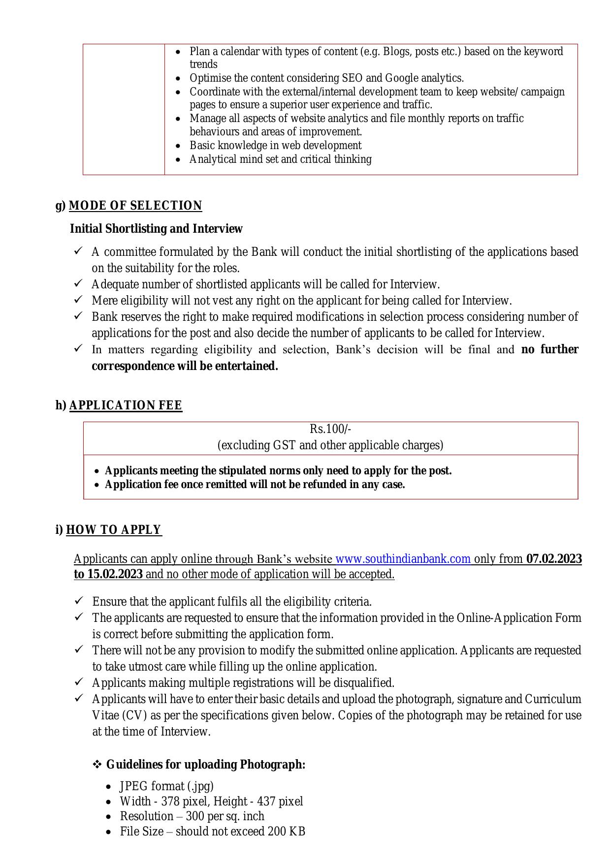 South Indian Bank Invites Application for Officers Recruitment 2023 - Page 5