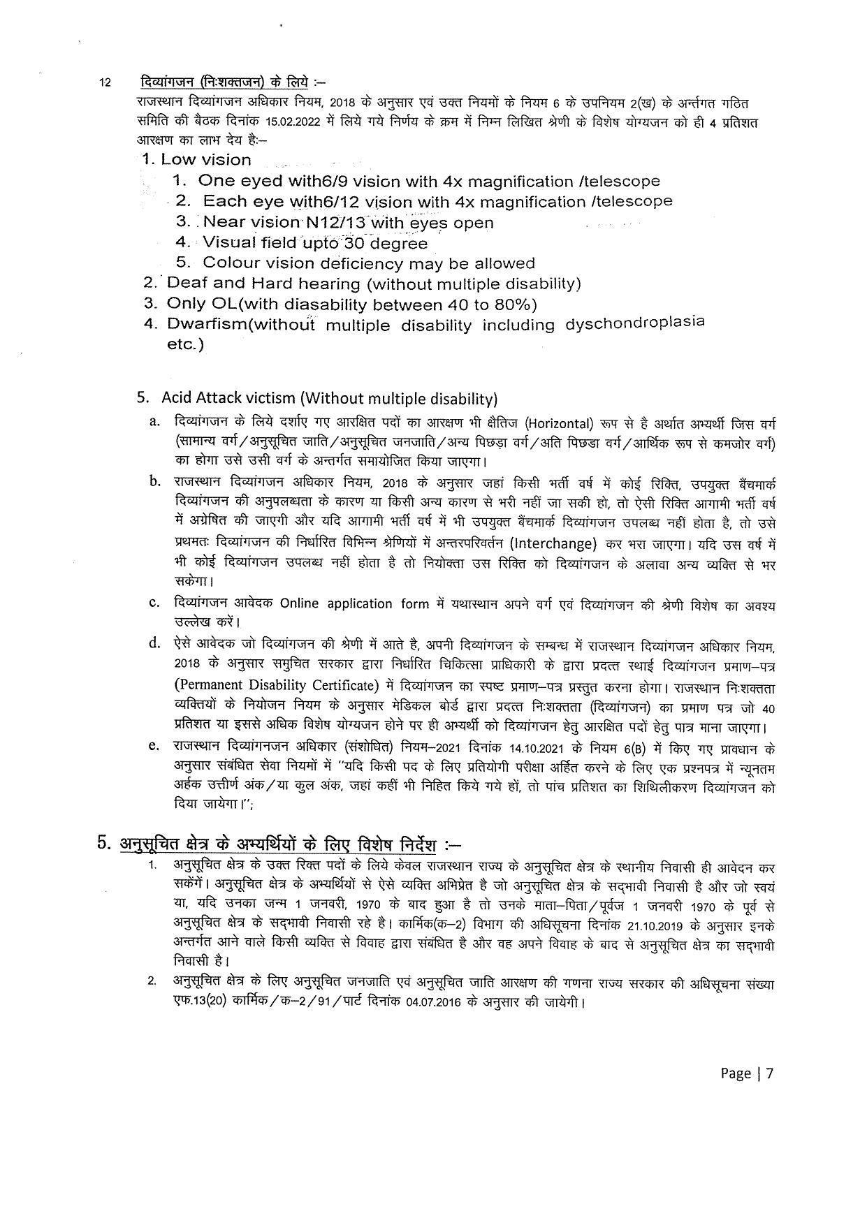 Vacancy Details For Rajasthan RSMSSB Livestock Assistant Online Form - Page 10