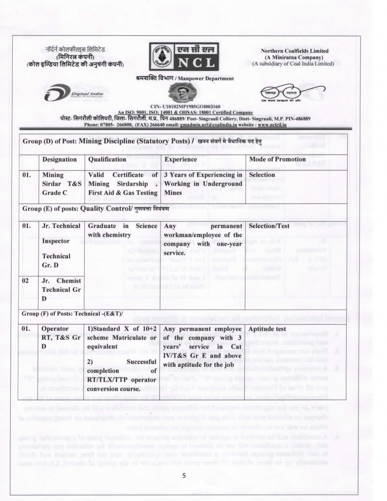 NCL Security Guard, Clerk, Operator Syllabus - Page 6