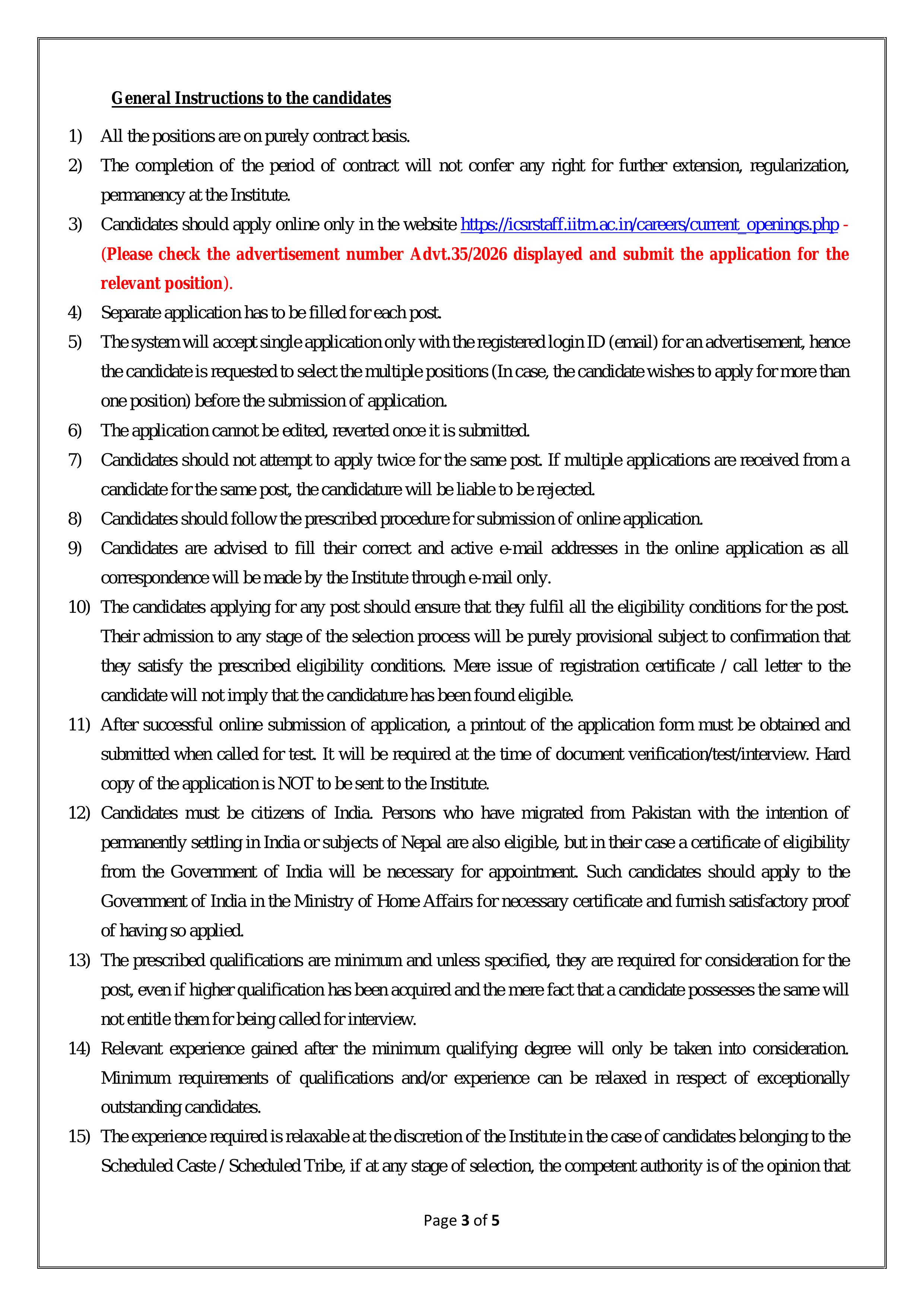 IIT Madras Project Manager Recruitment 2026 - Full Notification, Eligibility, Salary - Page 3