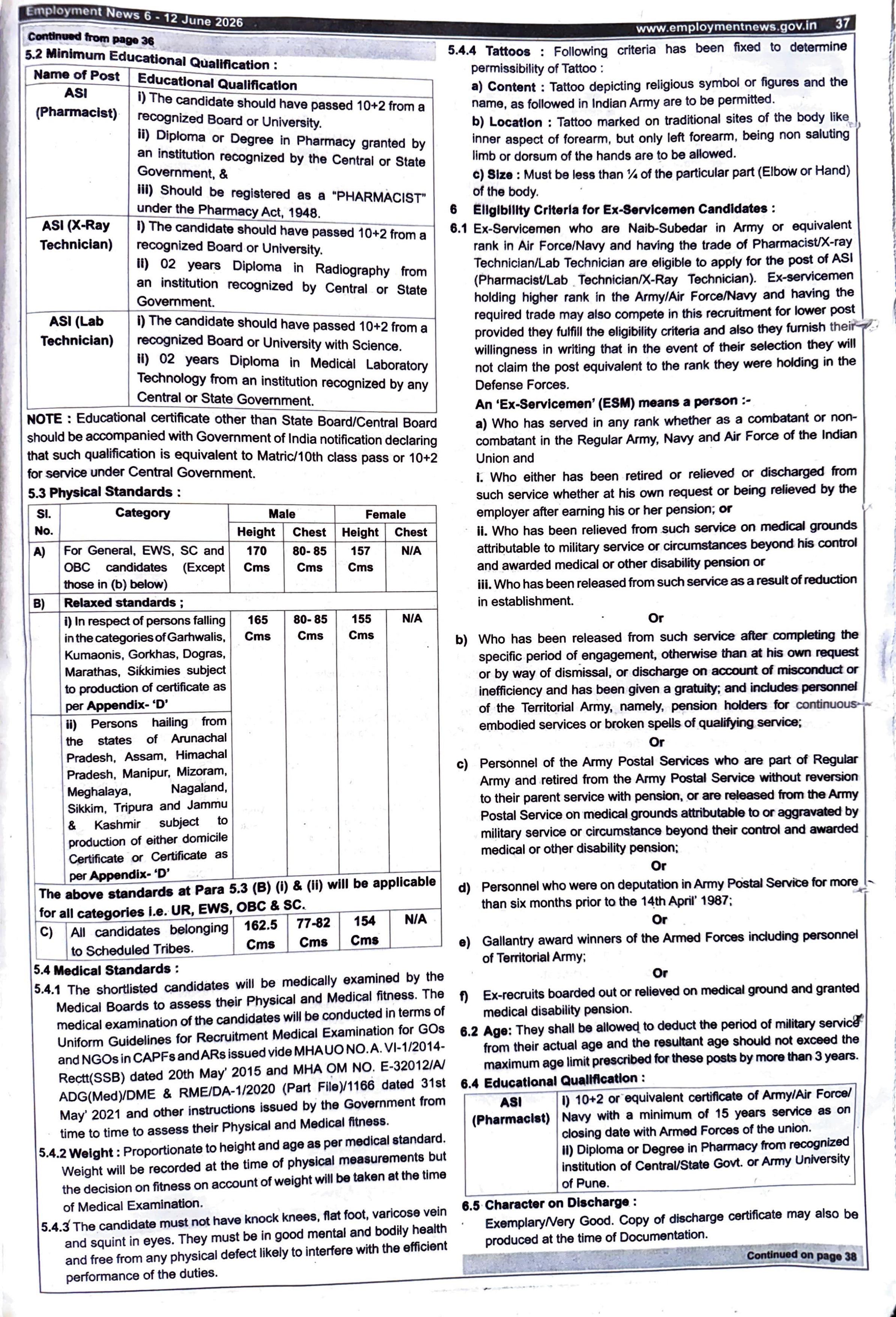CISF Recruitment 2026 for 24 ASI Paramedical Staff (Pharmacist/X-Ray/Lab Technician) - Page 2