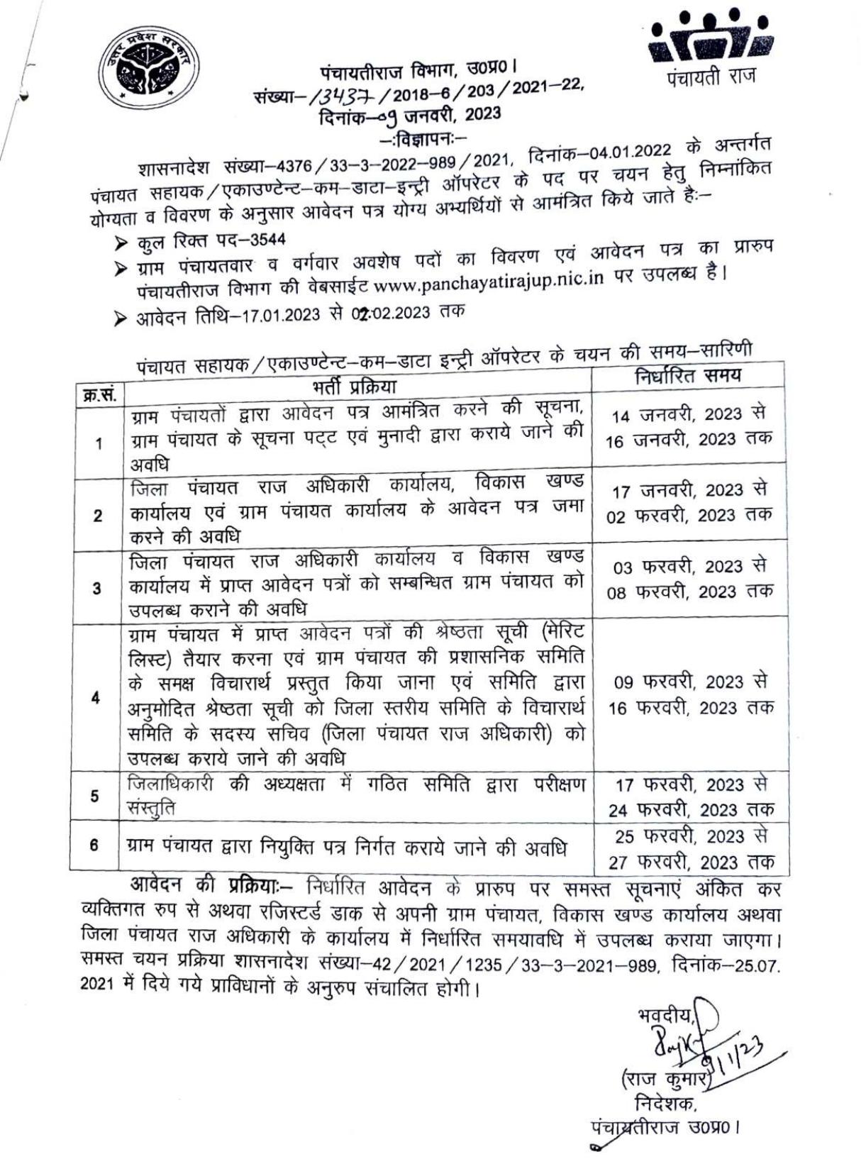 UP Panchayati Raj Department 3544 Panchayat Sahayak DEO Recruitment 2023 - Page 6