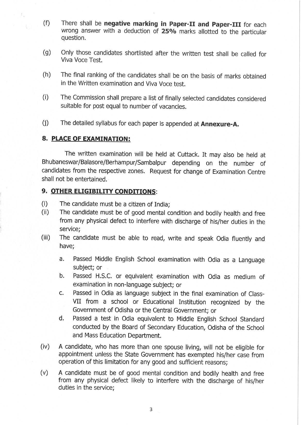 Odisha Public Service Commission (OPSC) Invites Application for 3 Assistant Director Recruitment 2022 - Page 4