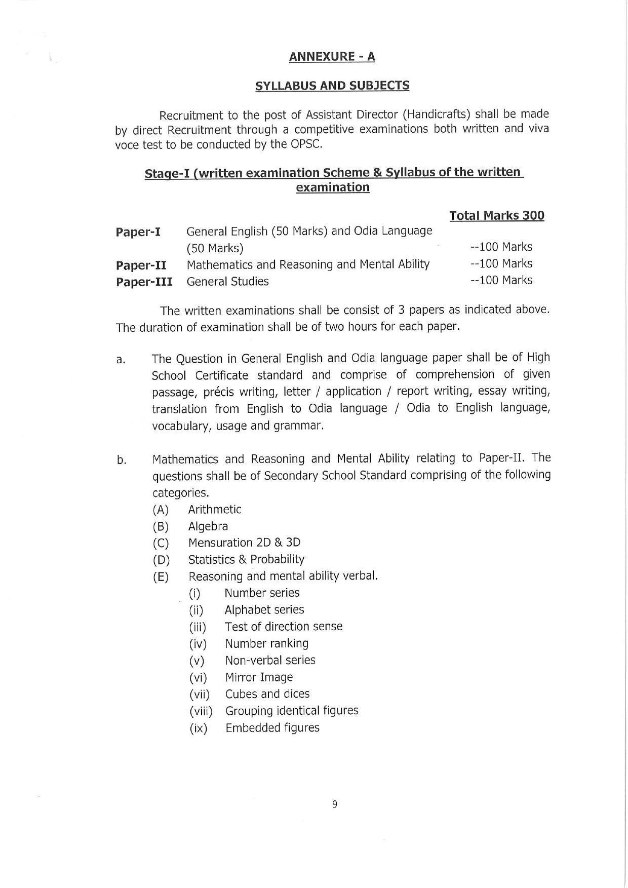 Odisha Public Service Commission (OPSC) Invites Application for 3 Assistant Director Recruitment 2022 - Page 3