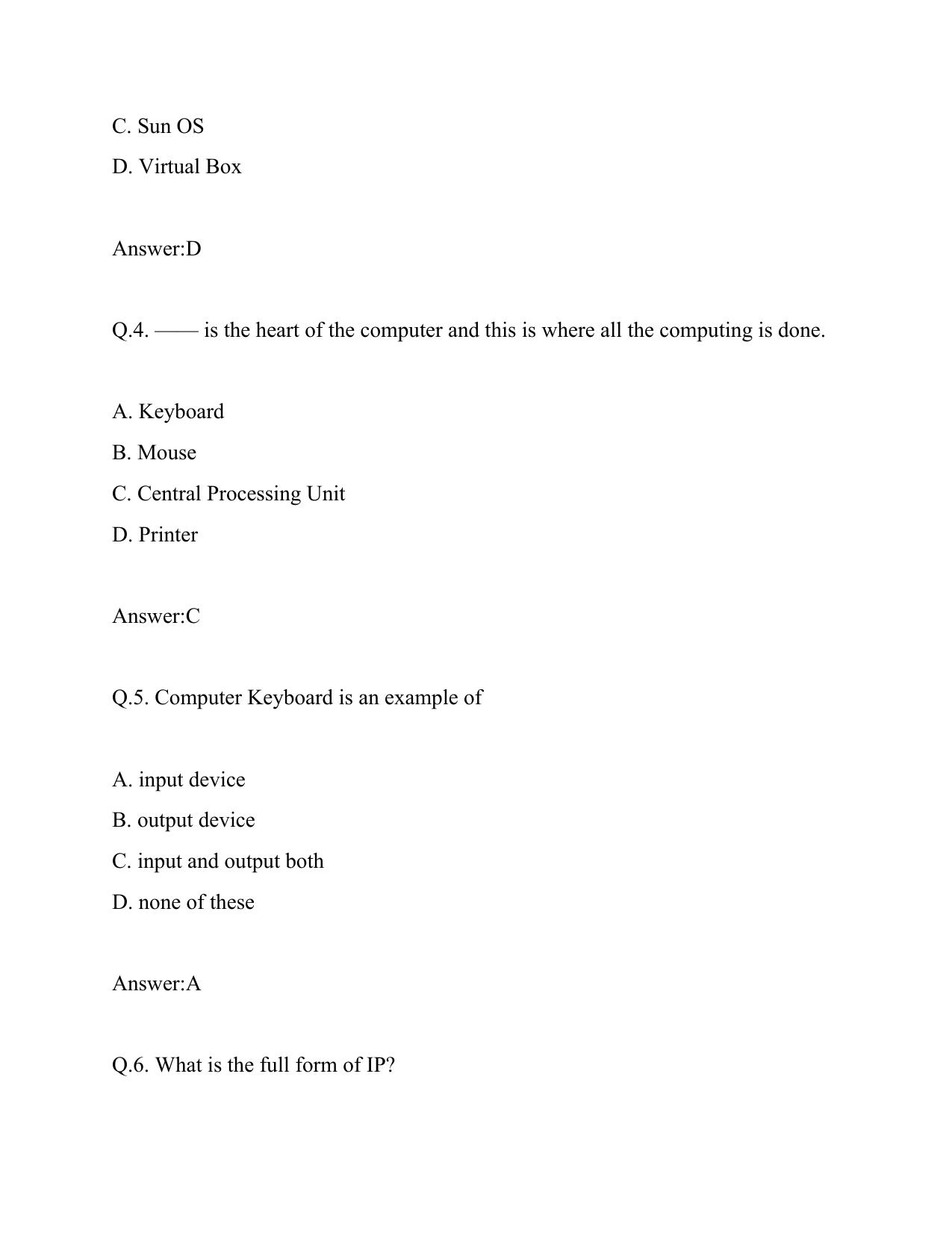 Computer Knowledge, IT Electricity Department Lakshadweep Old Papers - Page 2