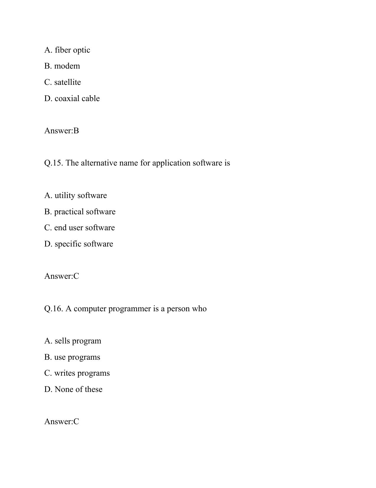 Computer Knowledge, IT Electricity Department Lakshadweep Old Papers - Page 6