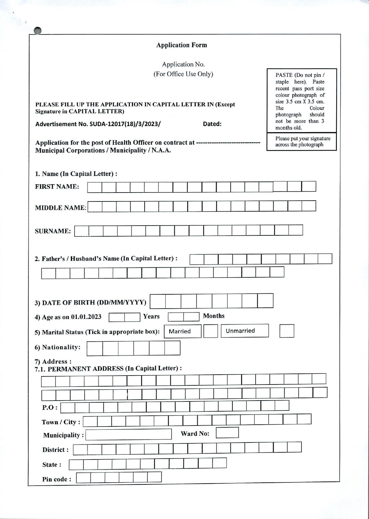 SUDA Health Officer Recruitment 2023 - Page 5