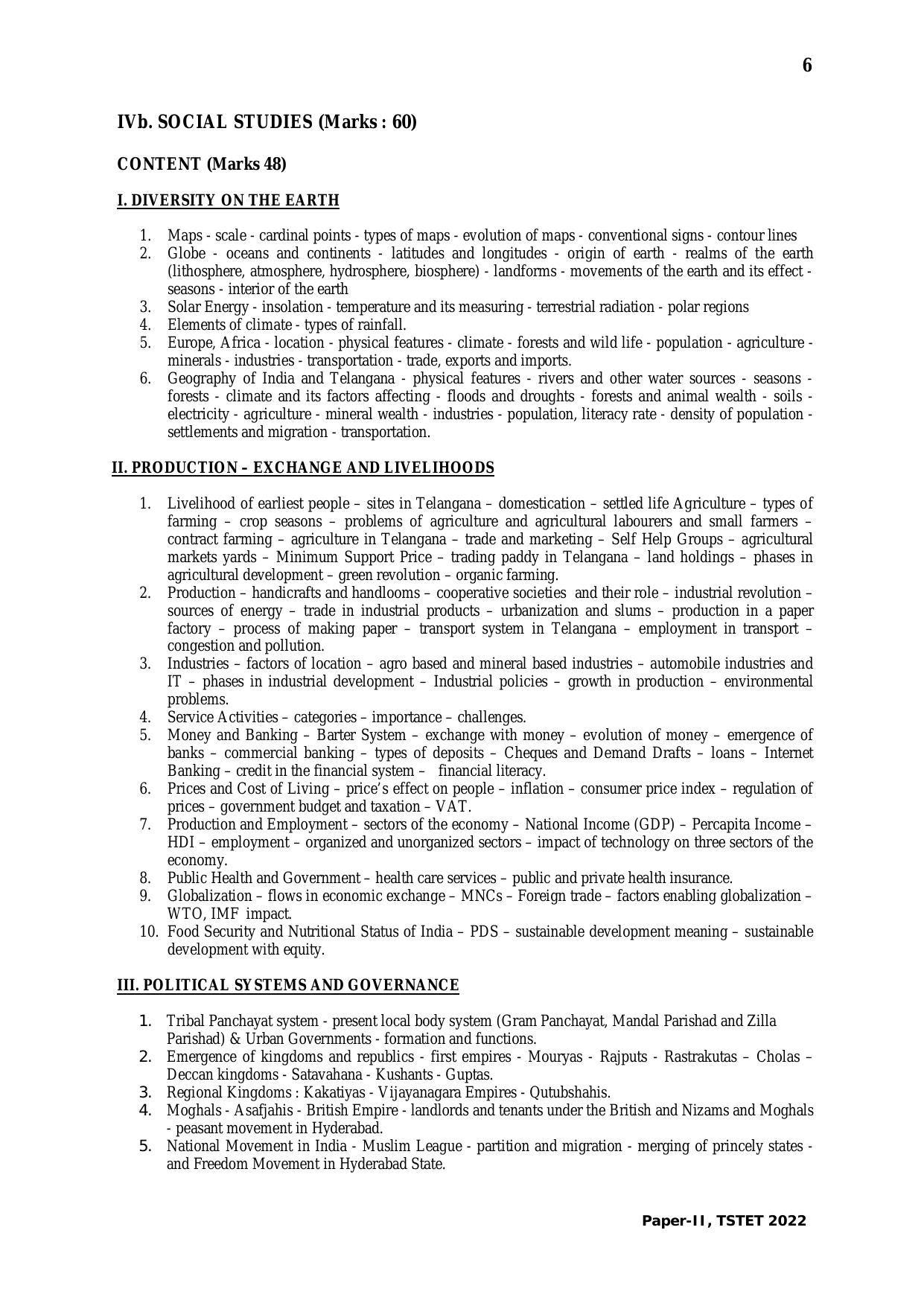 TS TET Syllabus for Paper 2 (Marathi) - Page 6