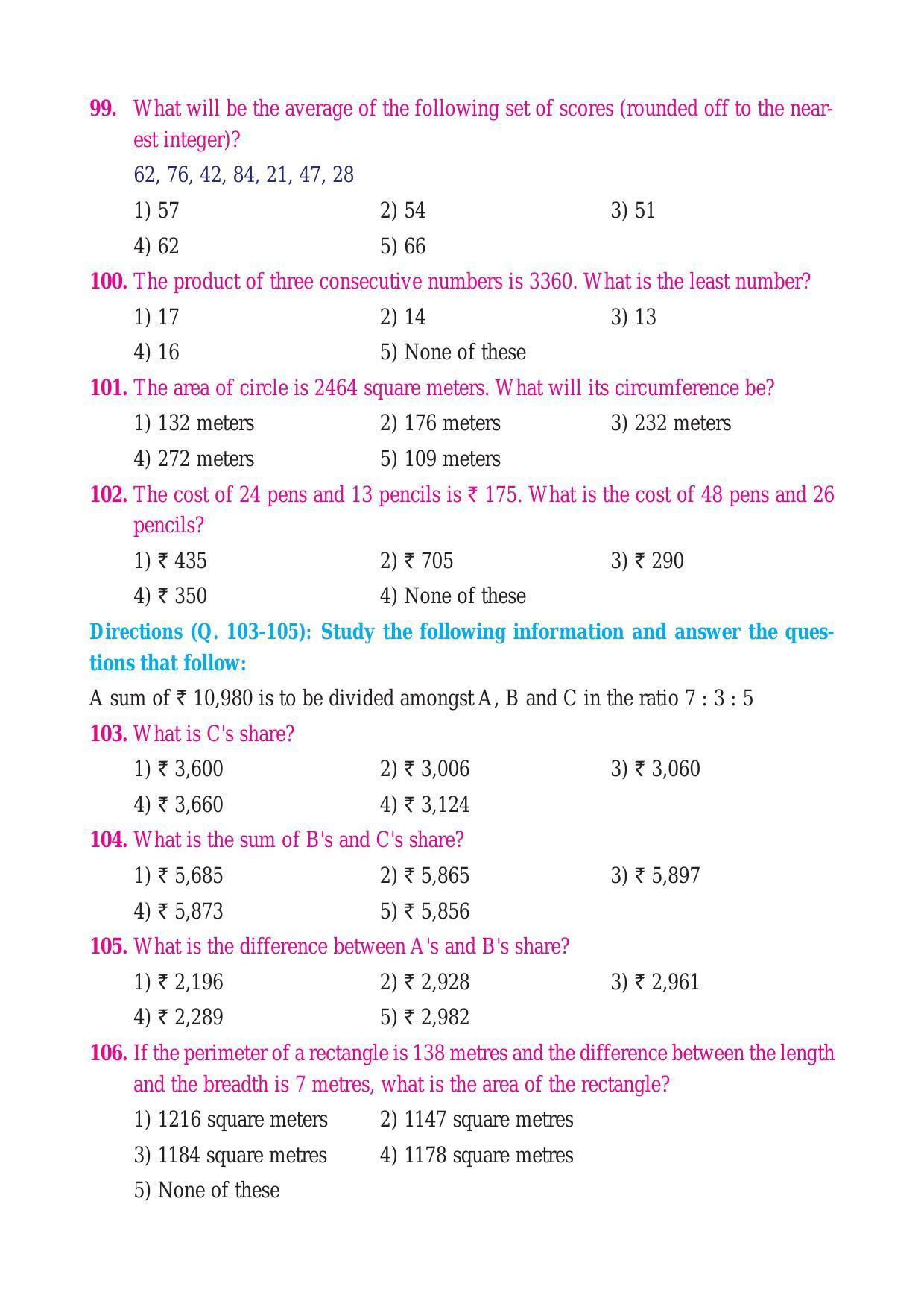 Jorhat Deputy Commissioner Junior Assistant Sample Papers - Quantitative Aptitude - Page 2