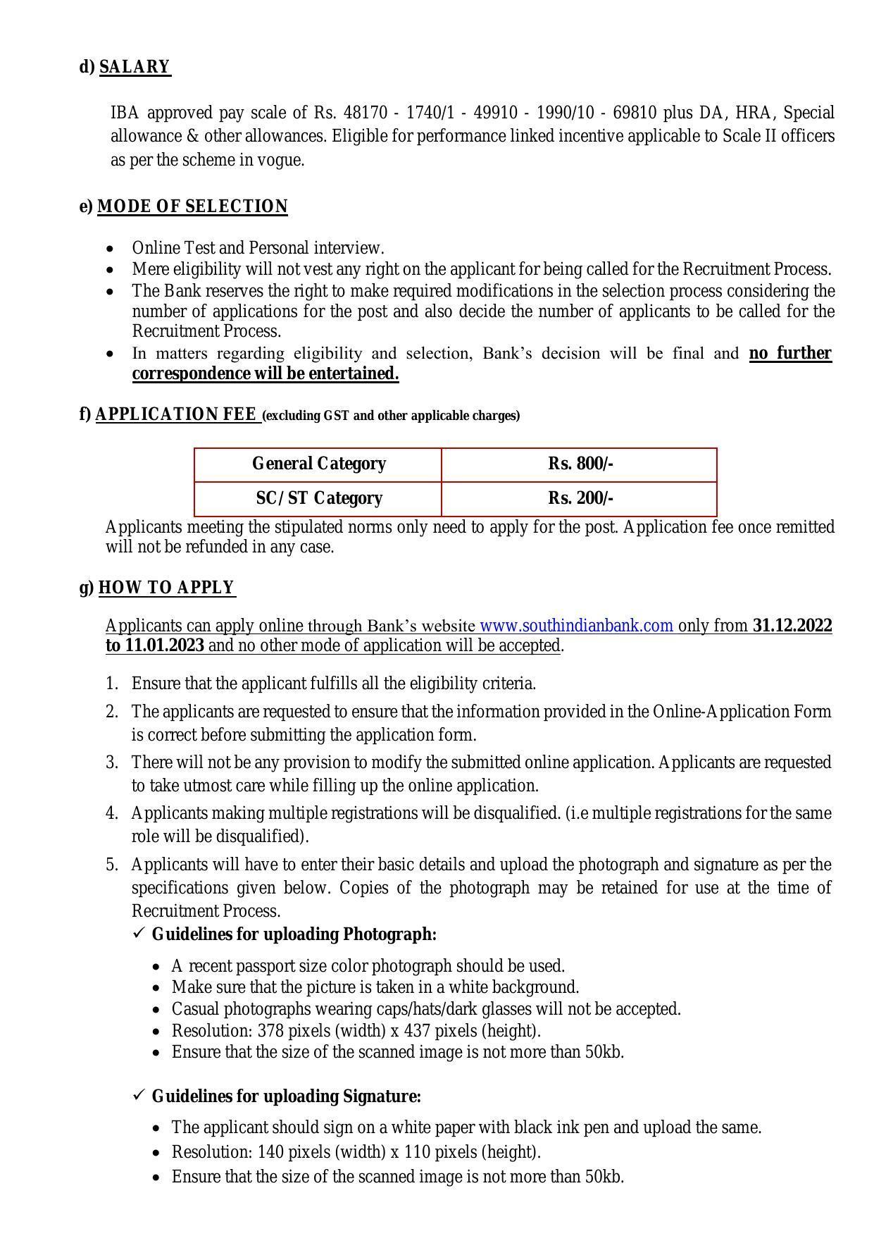 South Indian Bank Invites Application for Probationary Manager Recruitment 2023 - Page 1