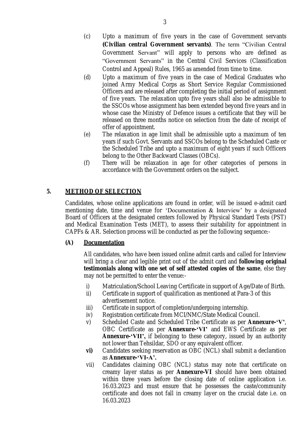 Central Armed Police Forces (CAPF) Medical Officer Recruitment 2023 - Page 8