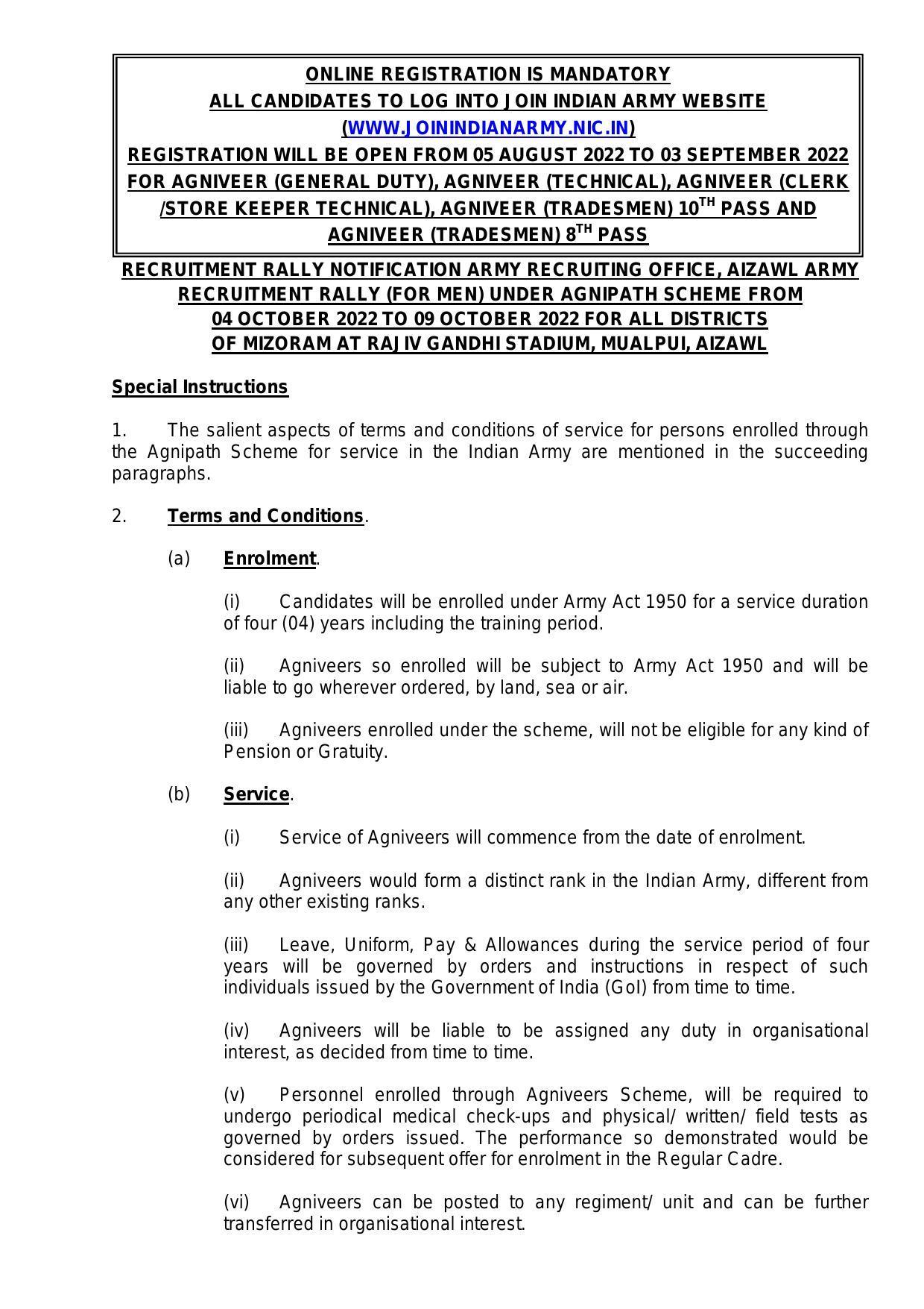 The Indian Army Invites Application for Agniveer Recruitment 2022 - Page 2