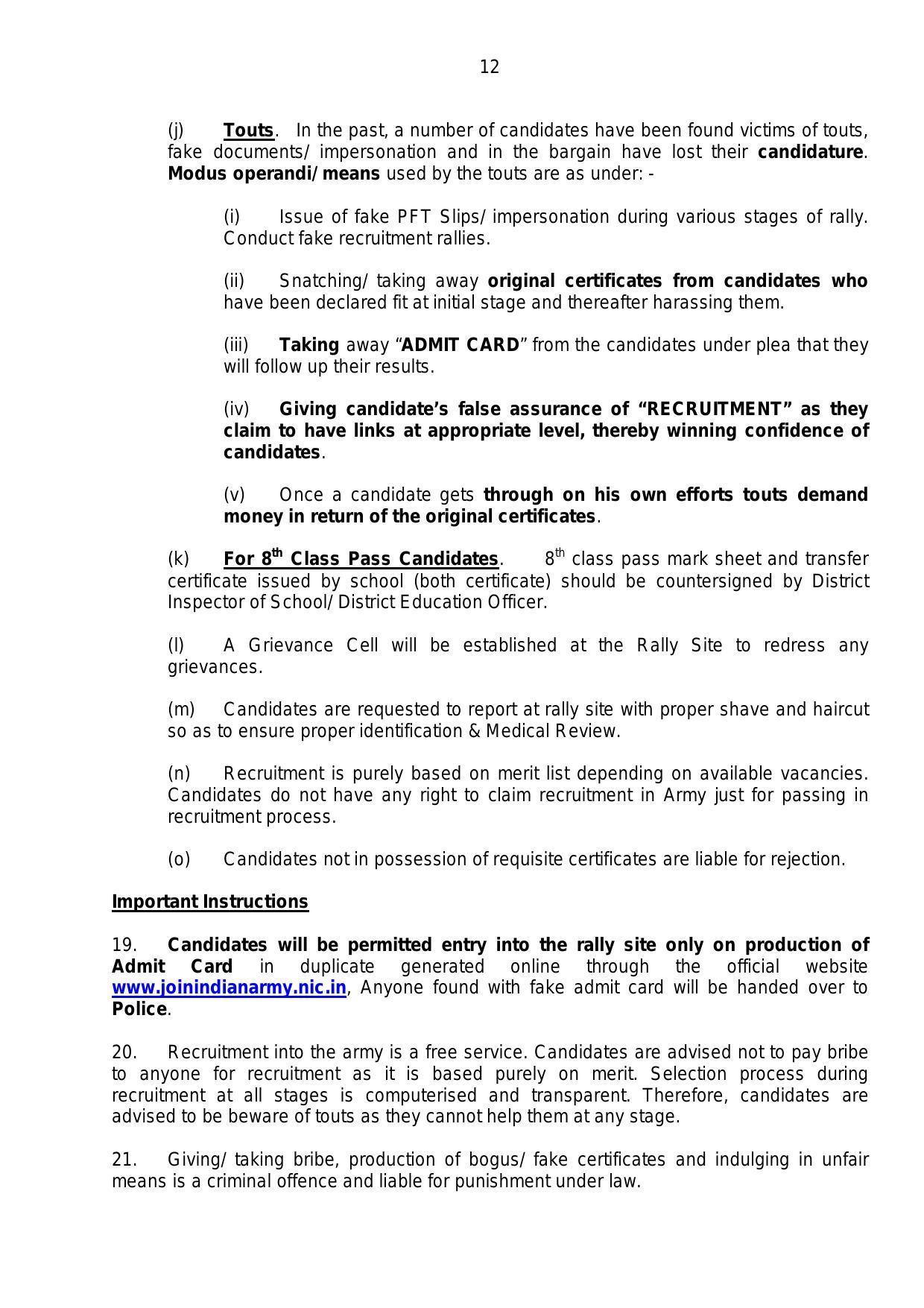 The Indian Army Invites Application for Agniveer Recruitment 2022 - Page 13