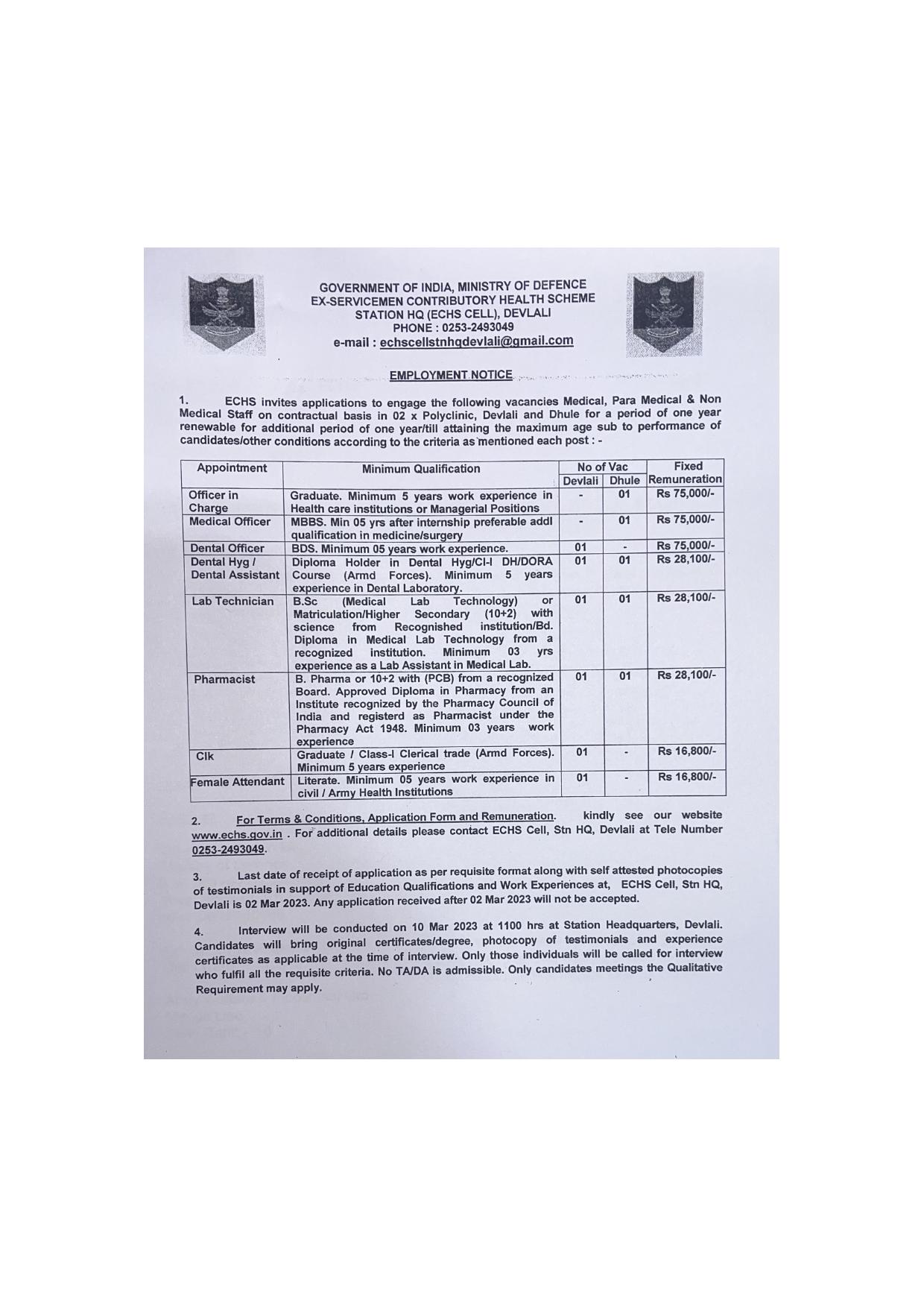 ECHS Invites Application for 11 Office In Charge, Dental Hygienist Or Dental Assistant, More Vacancies Recruitment 2023 - Page 3