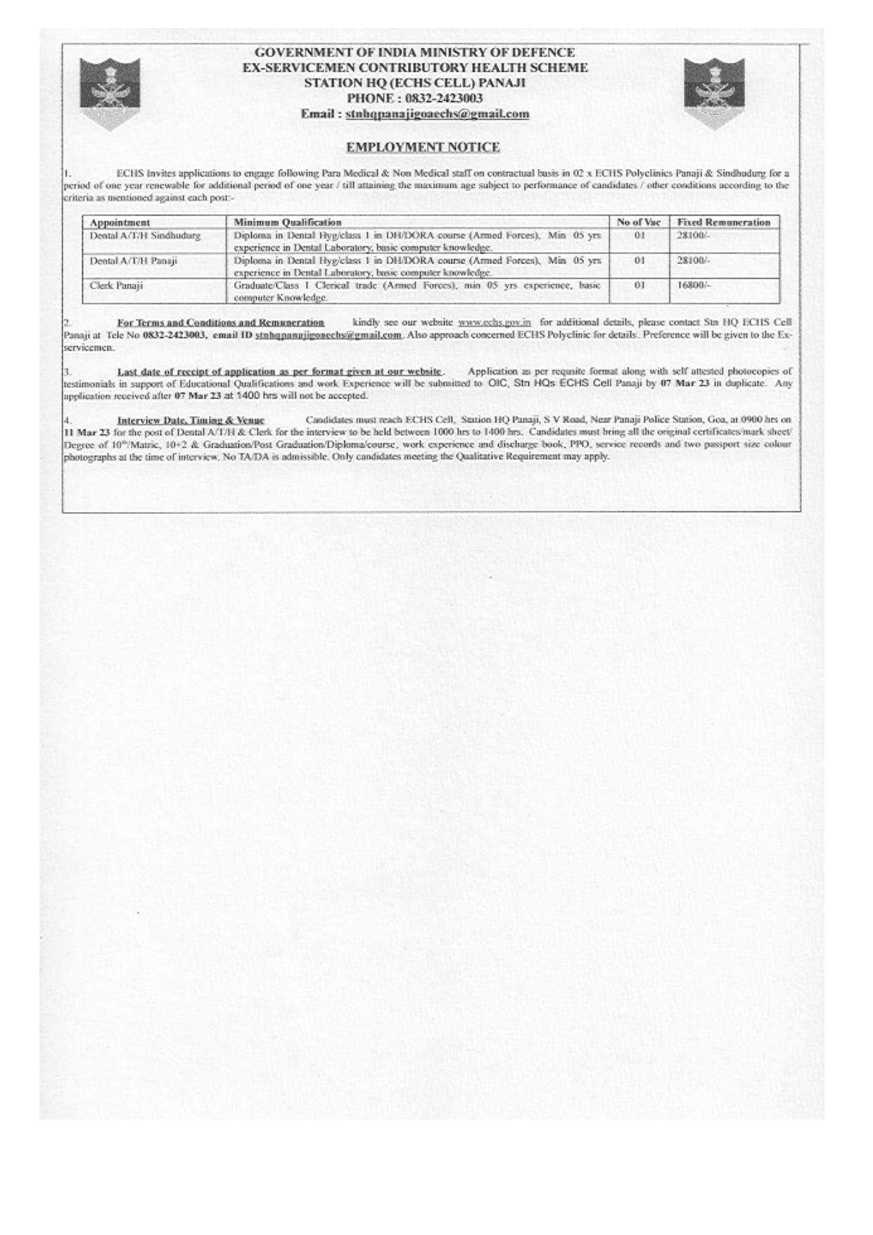 ECHS Invites Application for 11 Office In Charge, Dental Hygienist Or Dental Assistant, More Vacancies Recruitment 2023 - Page 6