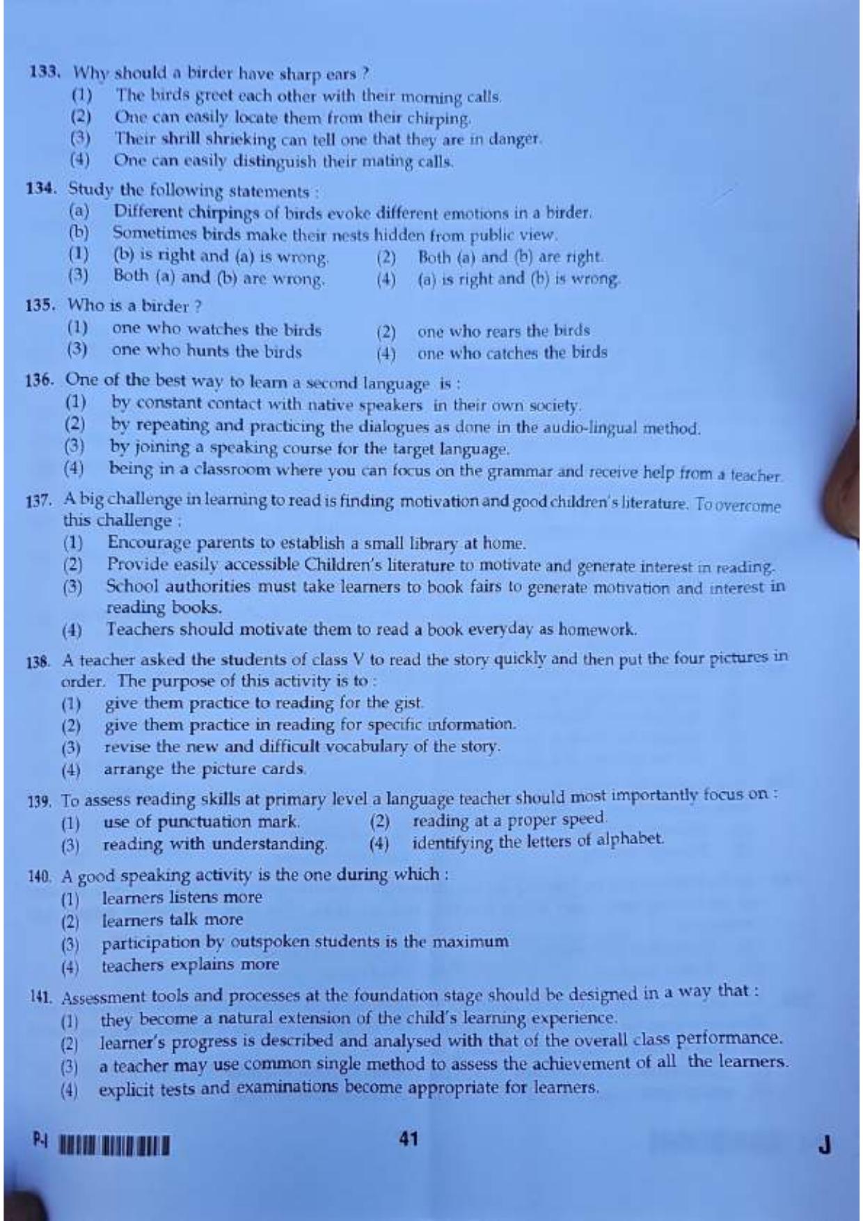 ctet paper 1 question paper SET J - Page 40