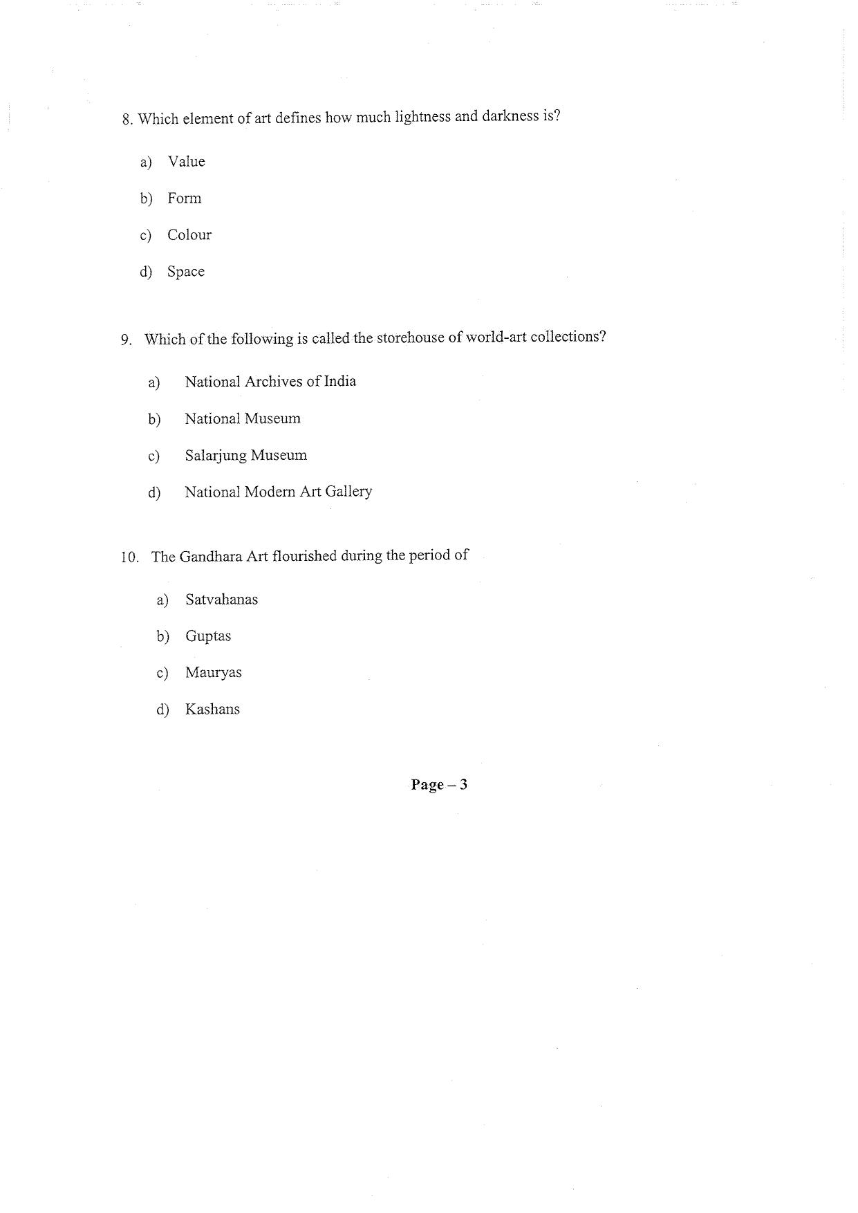 Question Paper of Exhibition Assistant ‘A’ - Page 5