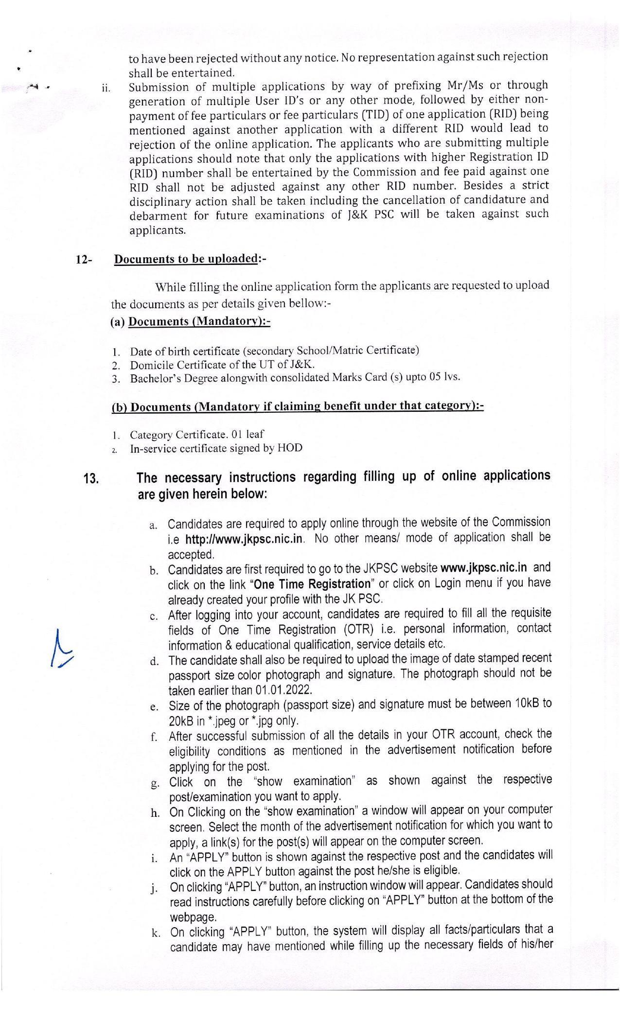 Jammu and Kashmir Public Service Commission (JKPSC) Invites Application for 50 Assistant Engineer Recruitment 2022 - Page 7