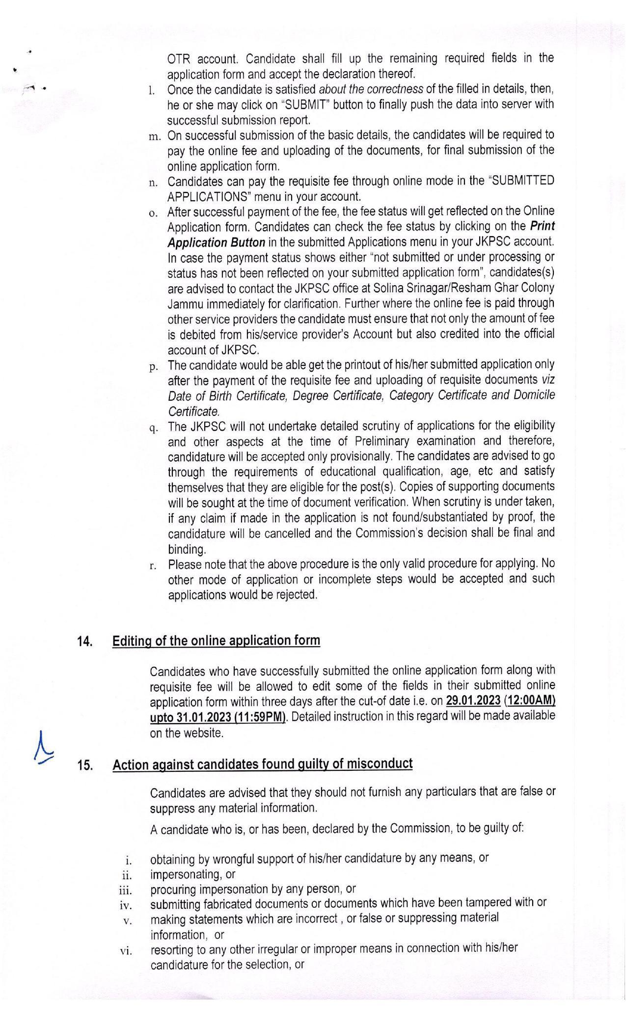 Jammu and Kashmir Public Service Commission (JKPSC) Invites Application for 50 Assistant Engineer Recruitment 2022 - Page 8