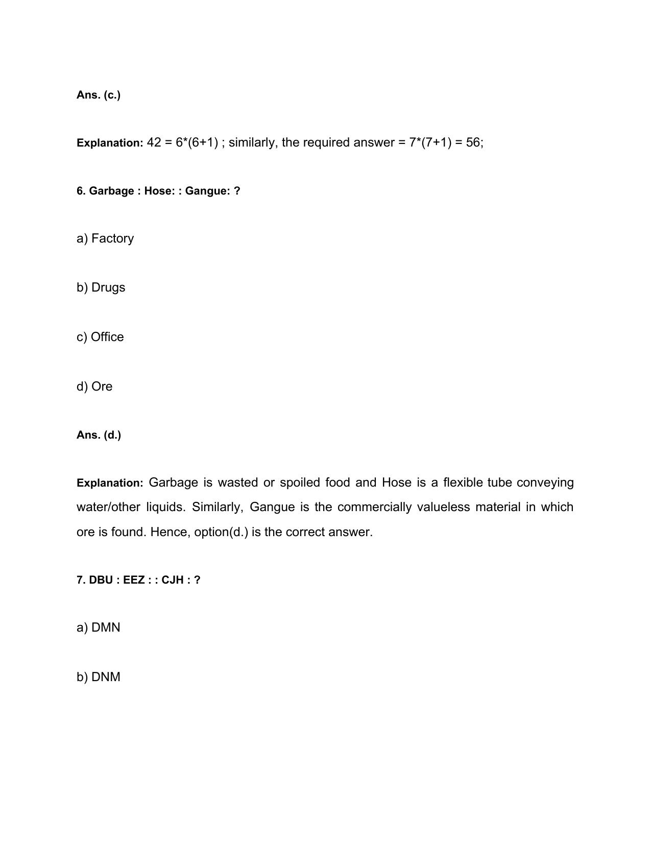 HSSC Salesman Reasoning / General Intelligence Question Papers - Page 5