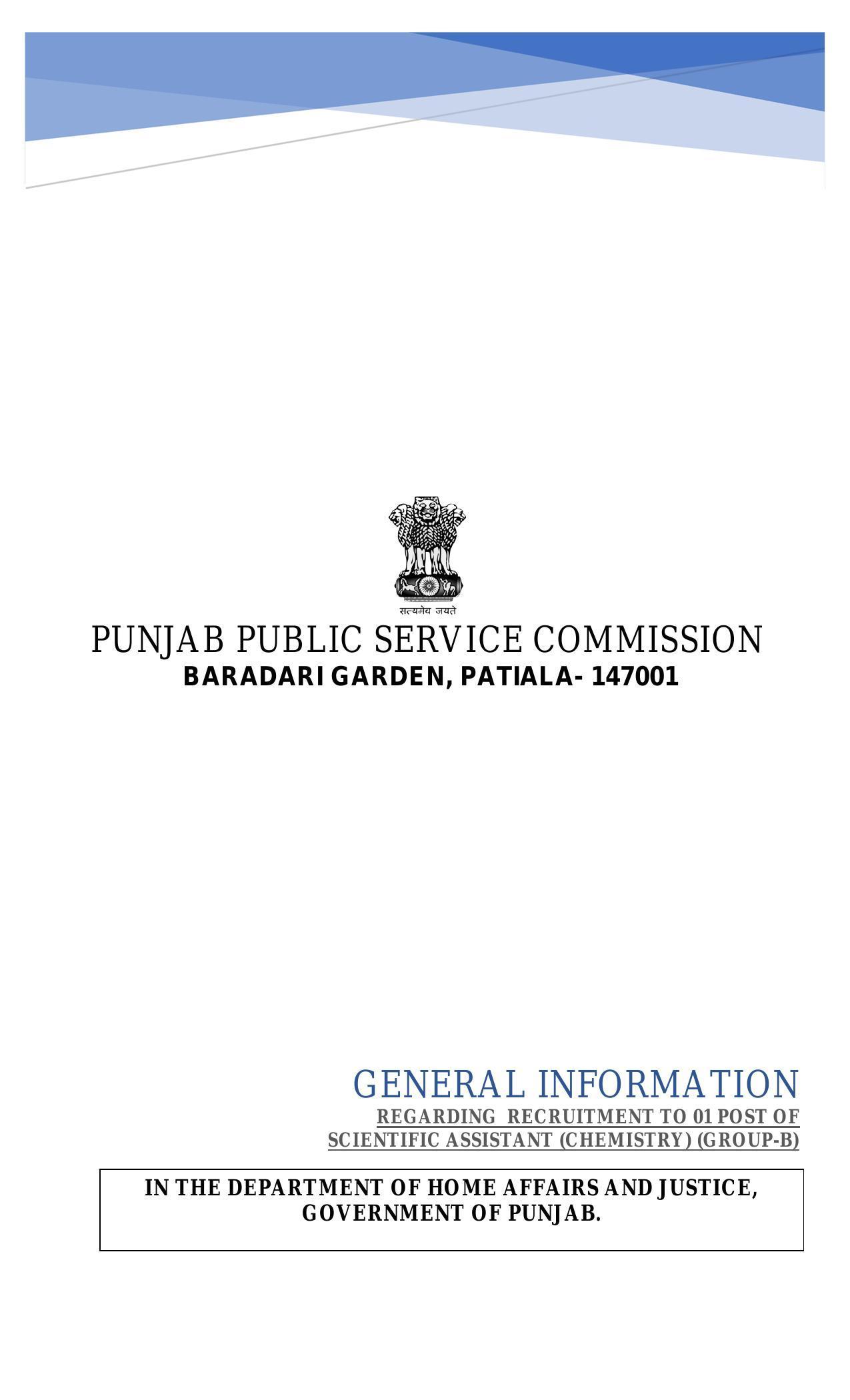 Punjab Public Service Commission Invites Application for Scientific Assistant Recruitment 2022 - Page 4
