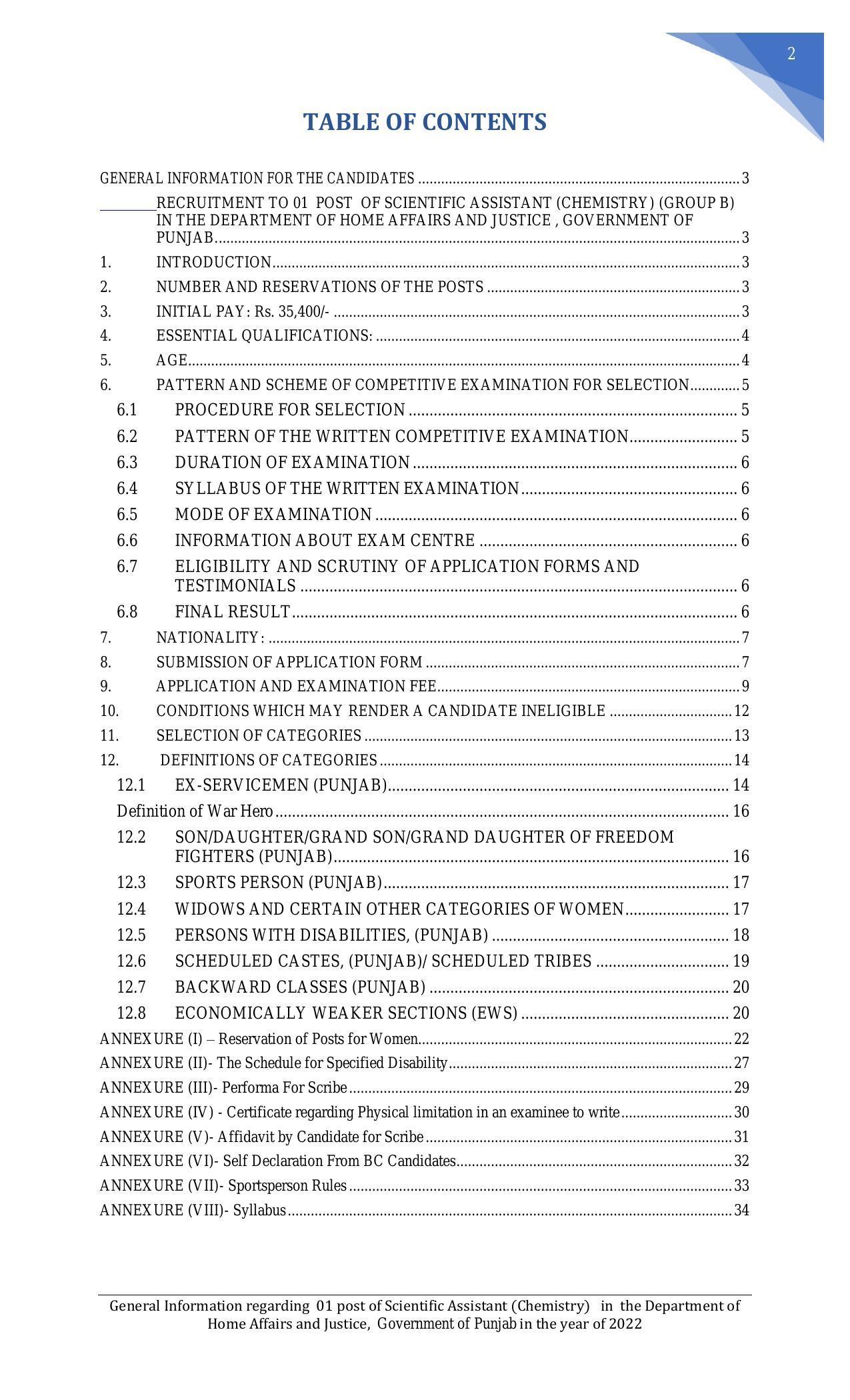 Punjab Public Service Commission Invites Application for Scientific Assistant Recruitment 2022 - Page 9